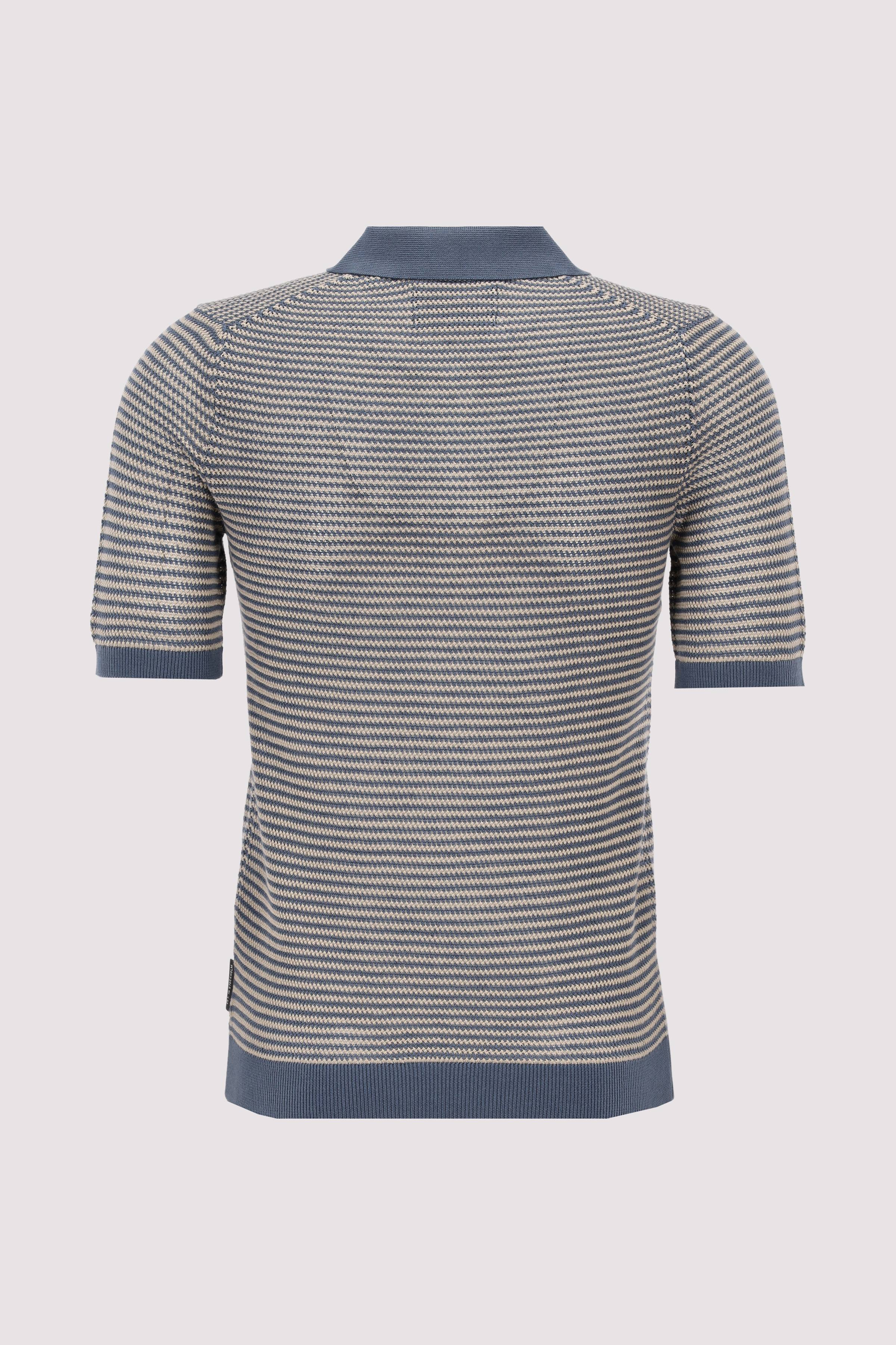 Polo, structured cotton, strip