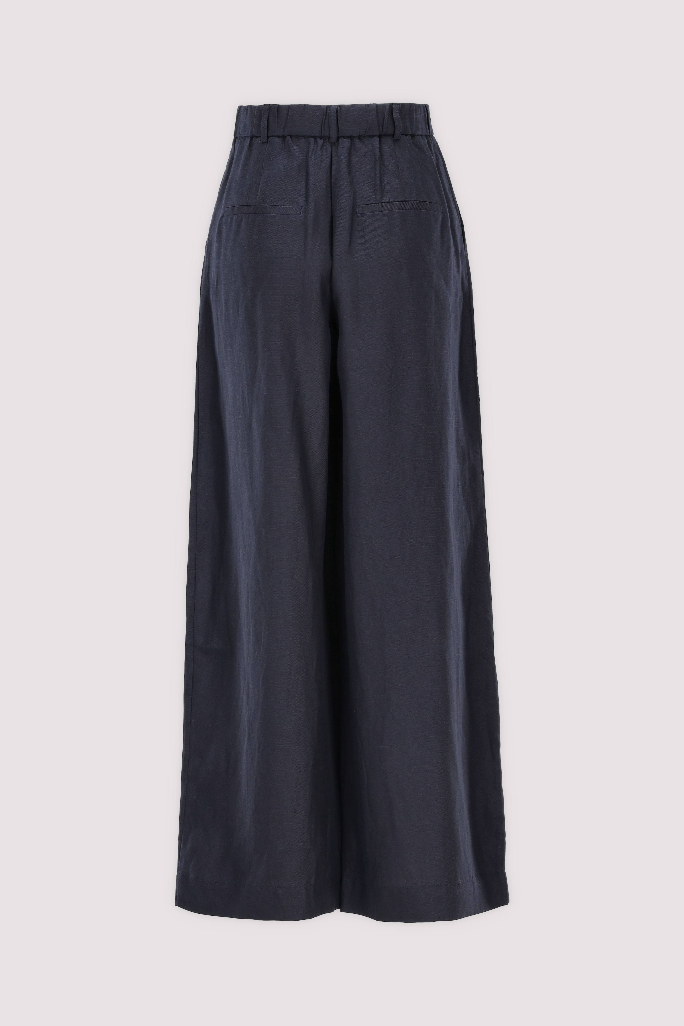 Selected Wide-Leg-Hose Dark Sapphire