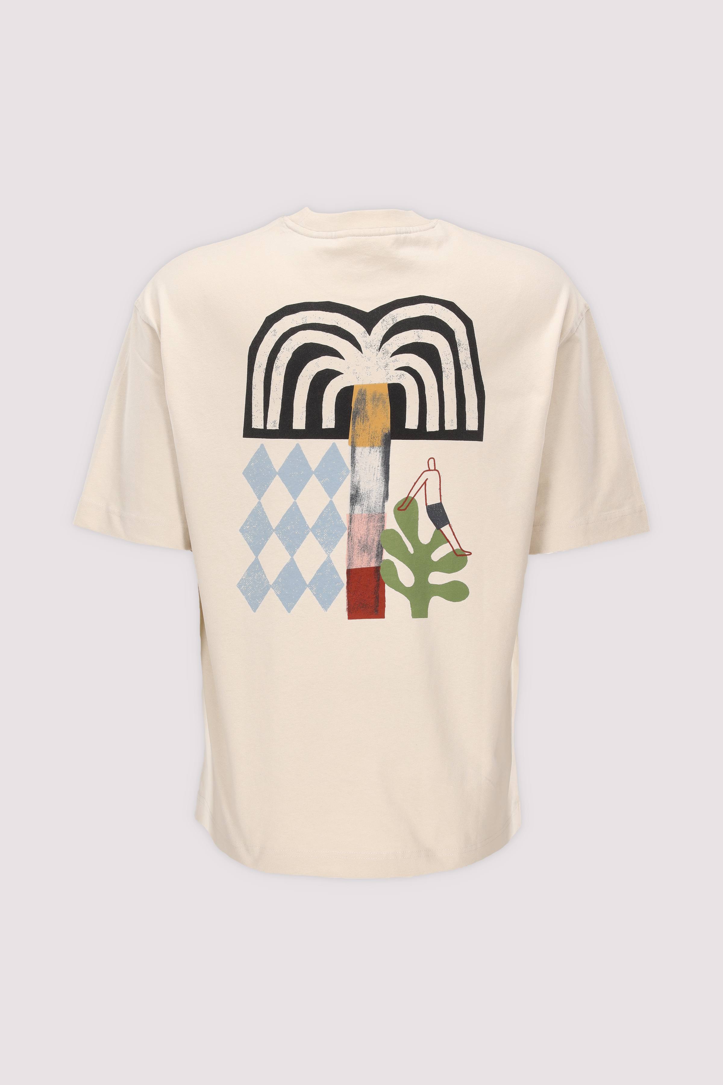 Selected Herren T-Shirt in Beige