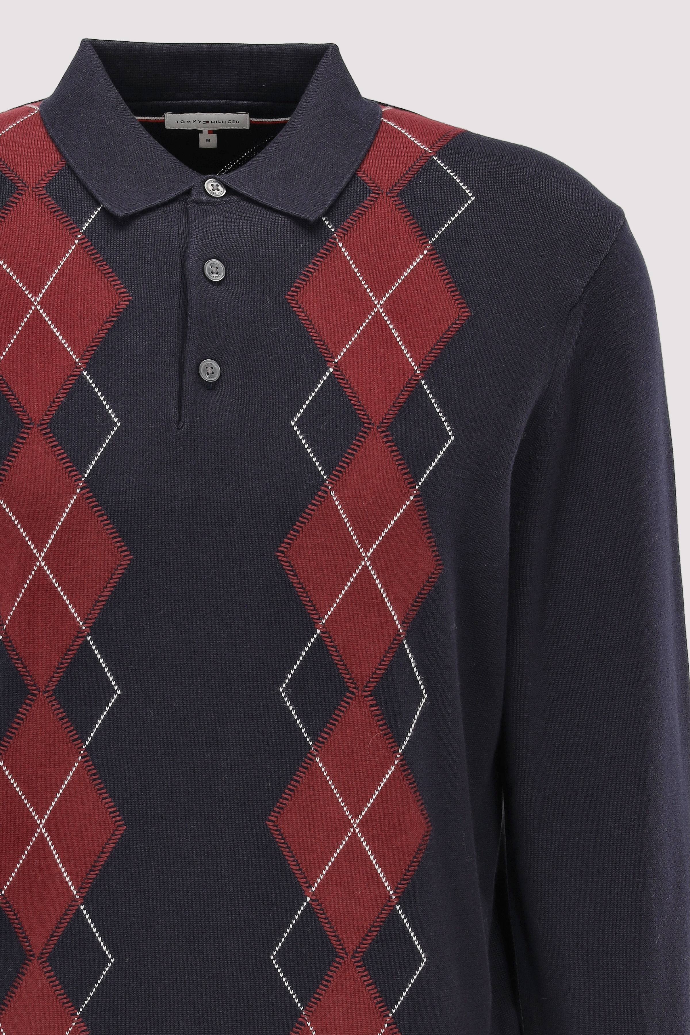 Tommy Hilfiger - PLACED ARGYLE LS POLO