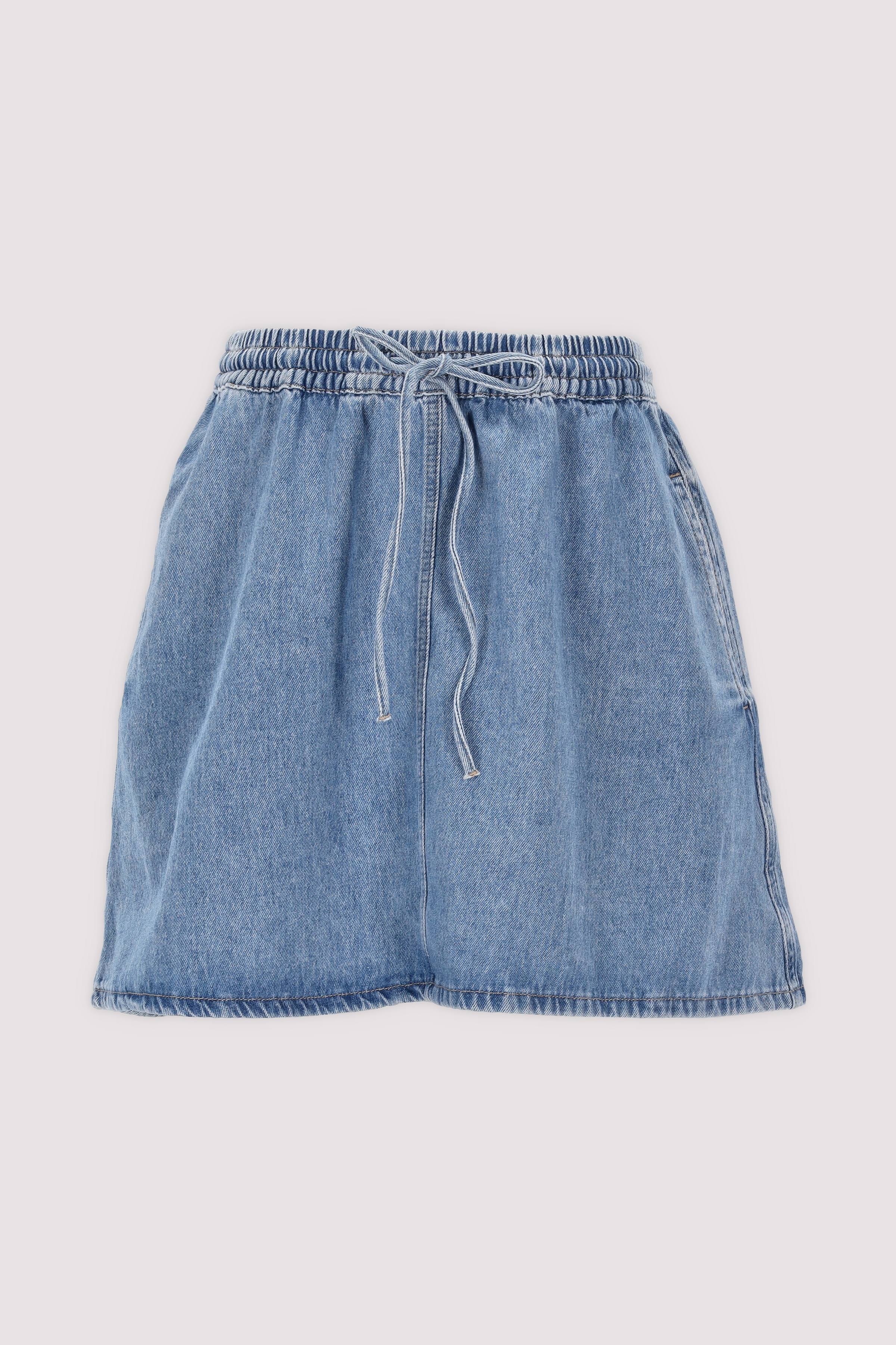 Denim Skirts, Mini Length, Hig