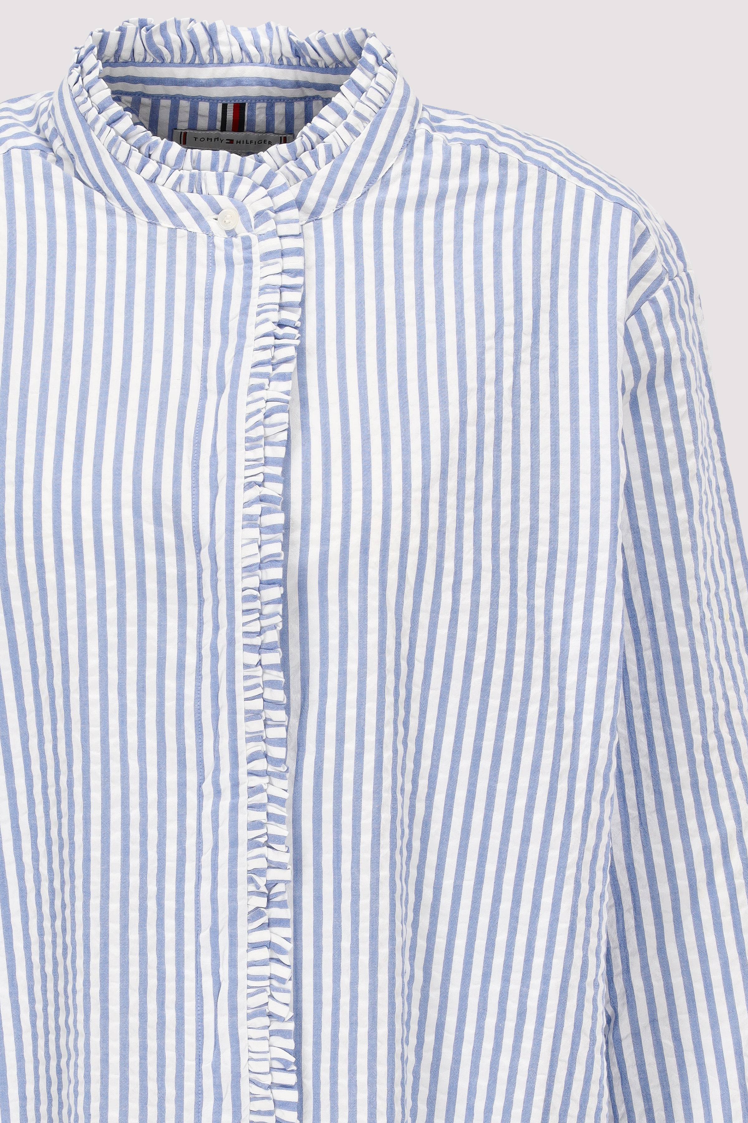 Tommy Hilfiger - SEERSUCKER RUFFLE SHIRT Tommy Hilfiger - SEERSUCKER RUFFLE SHIRT