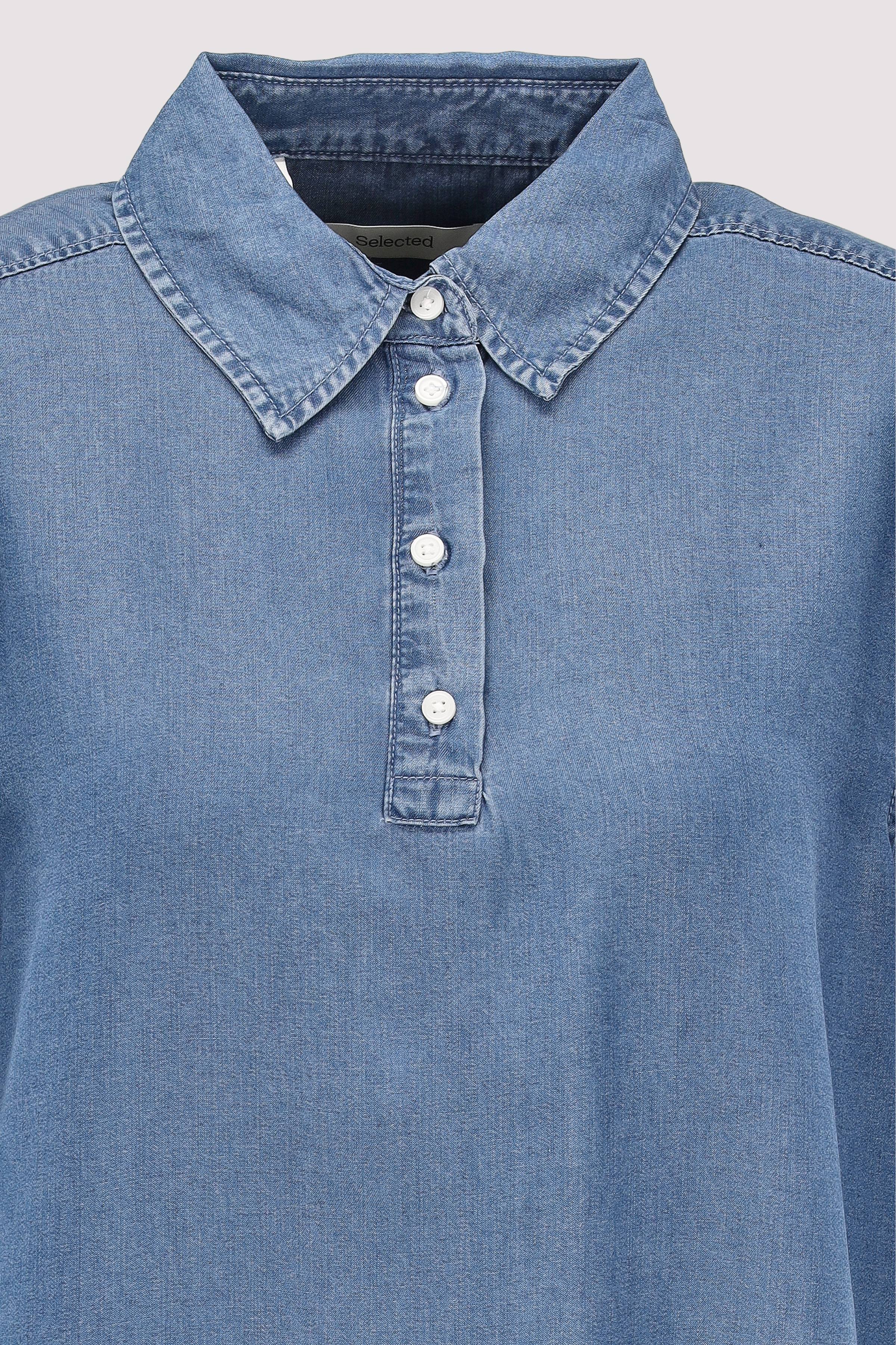 Selected - SLFJANNA OVERSIZE 2/4 POLO SHI