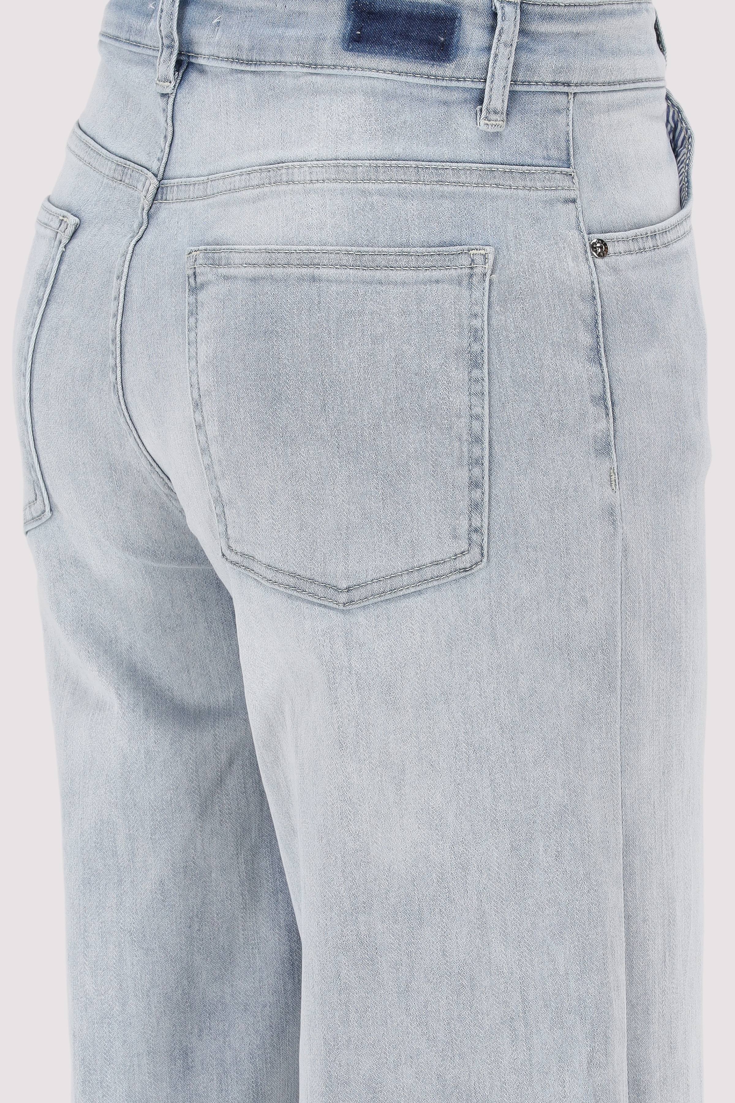 Rich & Royal - Culotte Light Blue Satin Denim