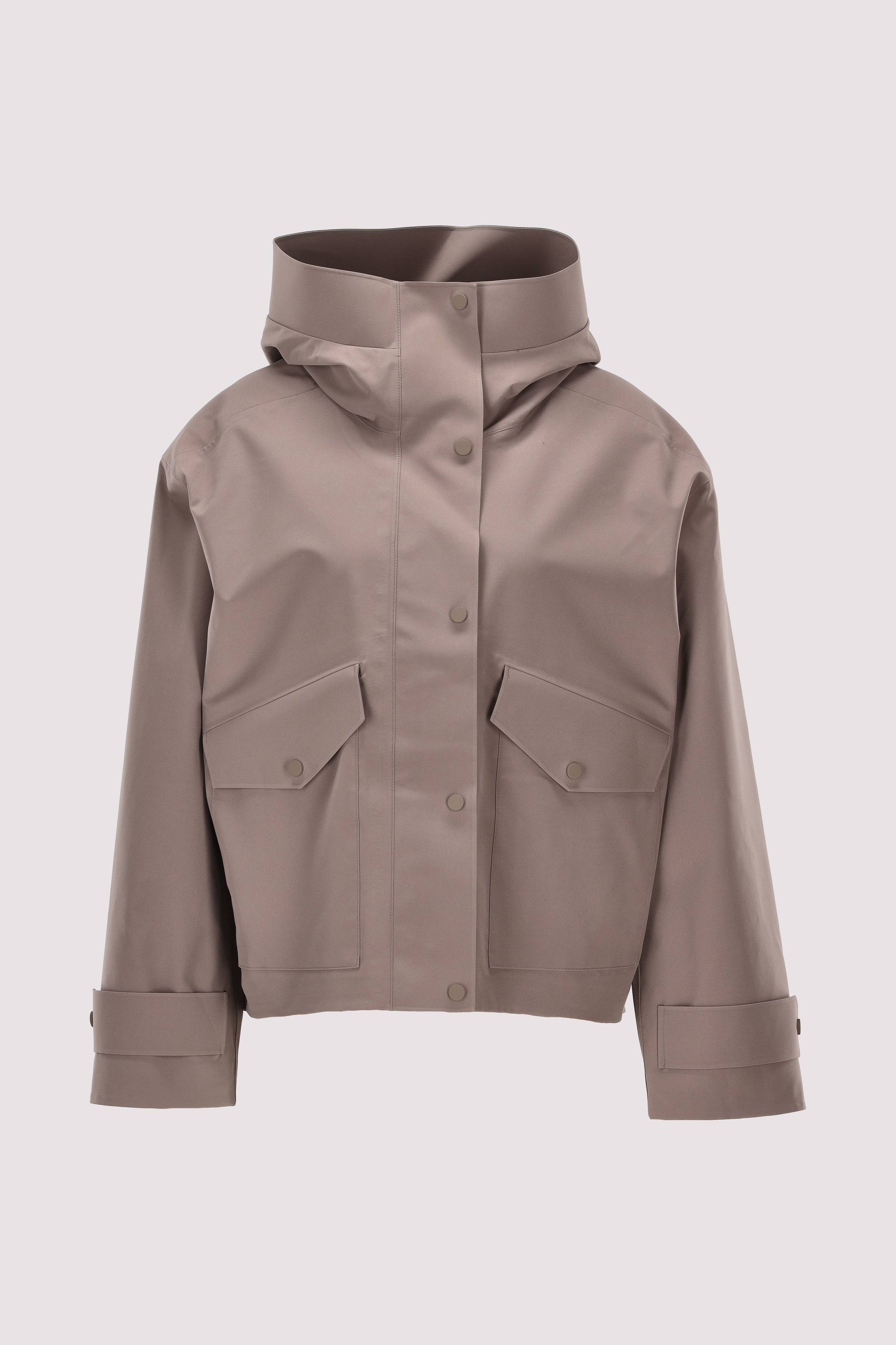 Funktionale Outdoorjacke in Stone Taupe