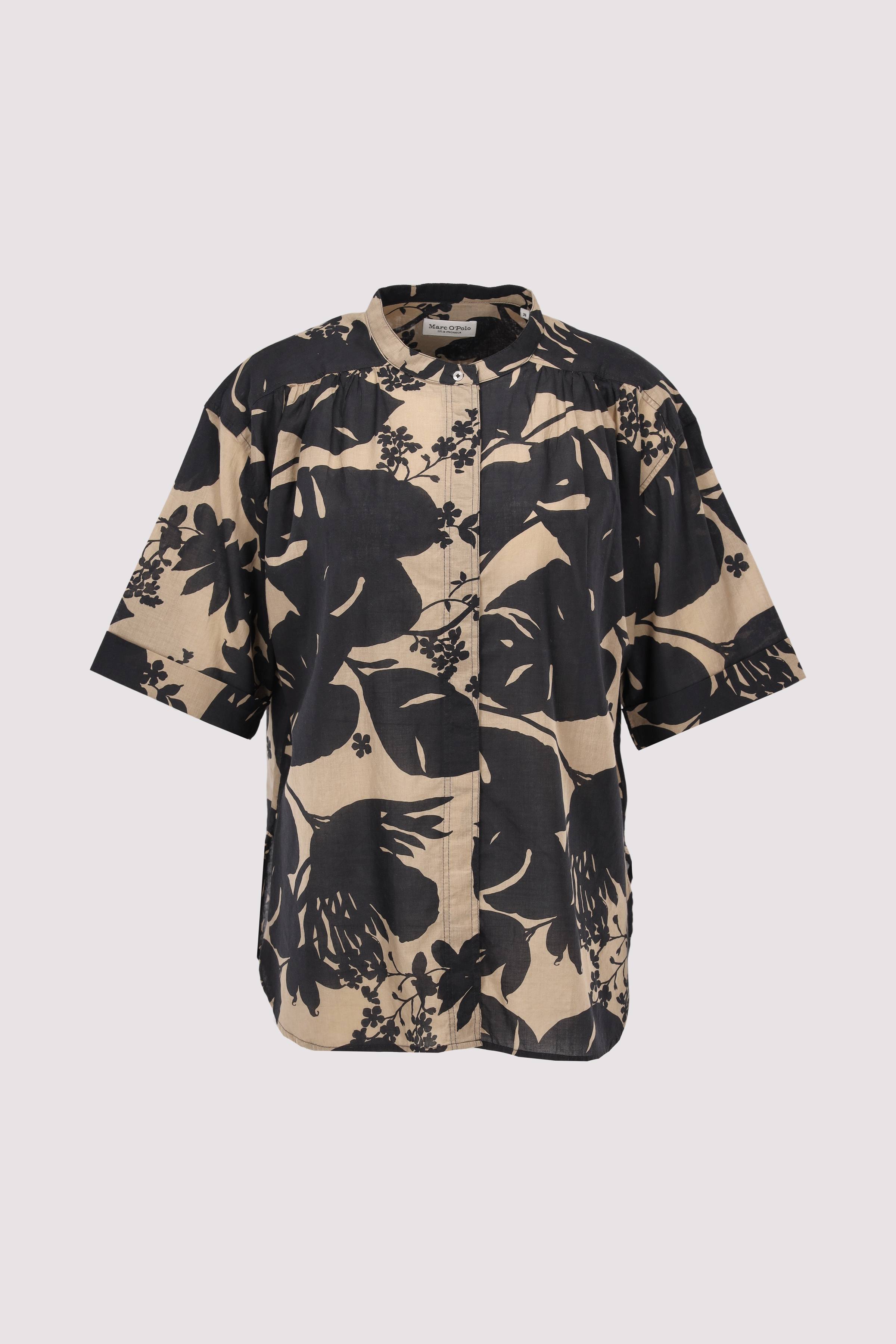 Blouse, feminine fit, stand up