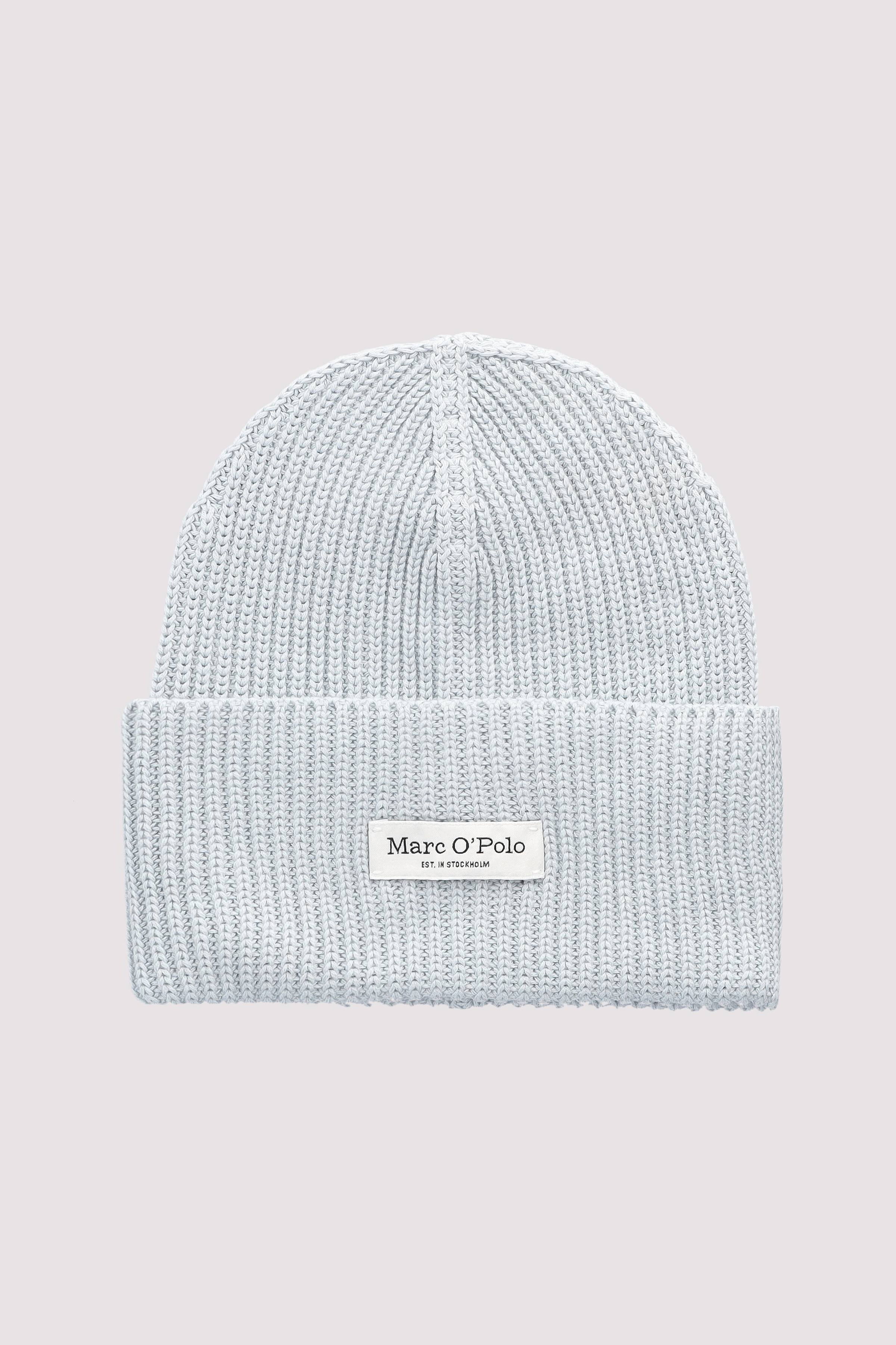 Beanie, knitted, with fold-up