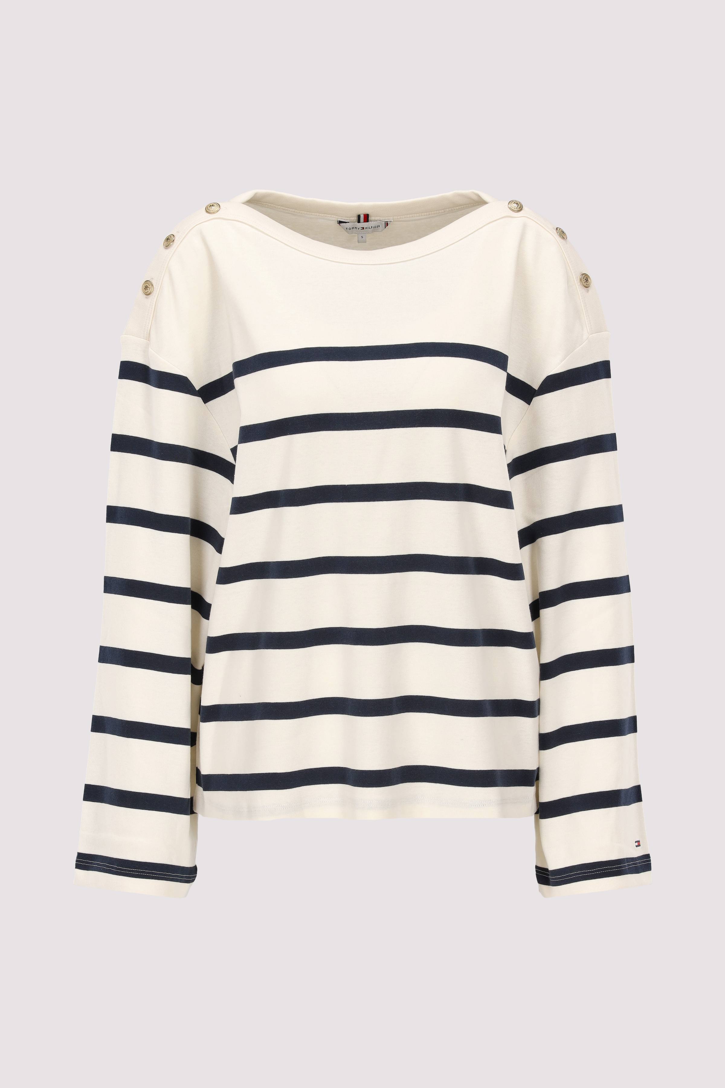 LWK GOLD BUTTON BOAT-NK LS TEE