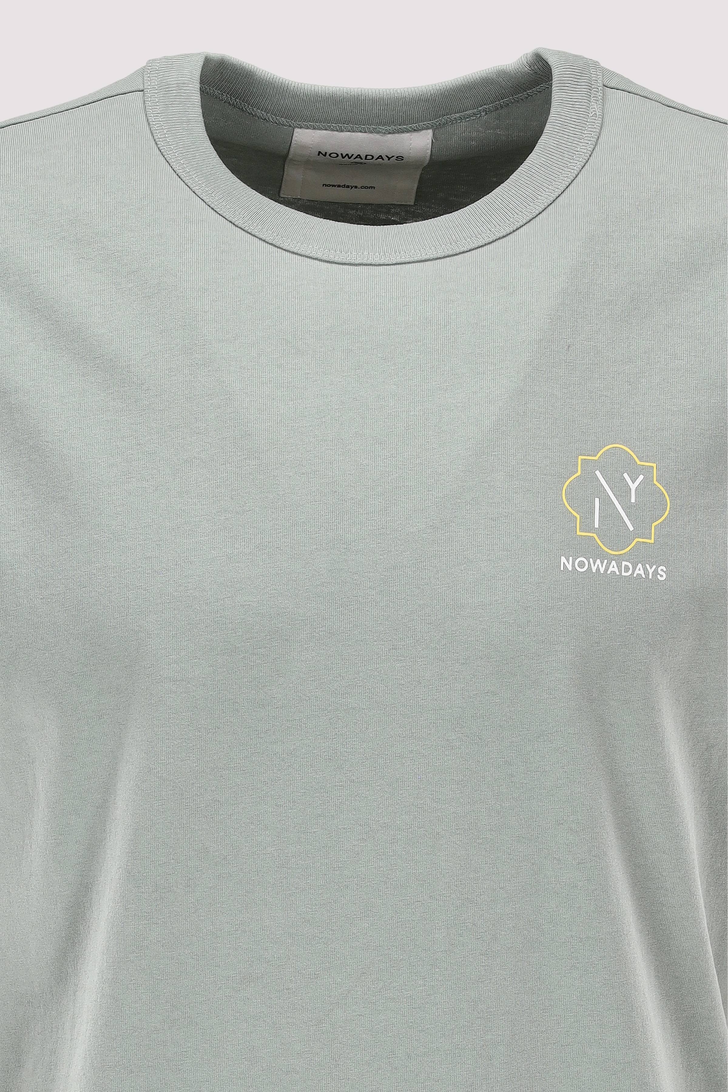 NOWADAYS - NOWADAYS Grau T‑Shirt aus Bio‑Baumwolle