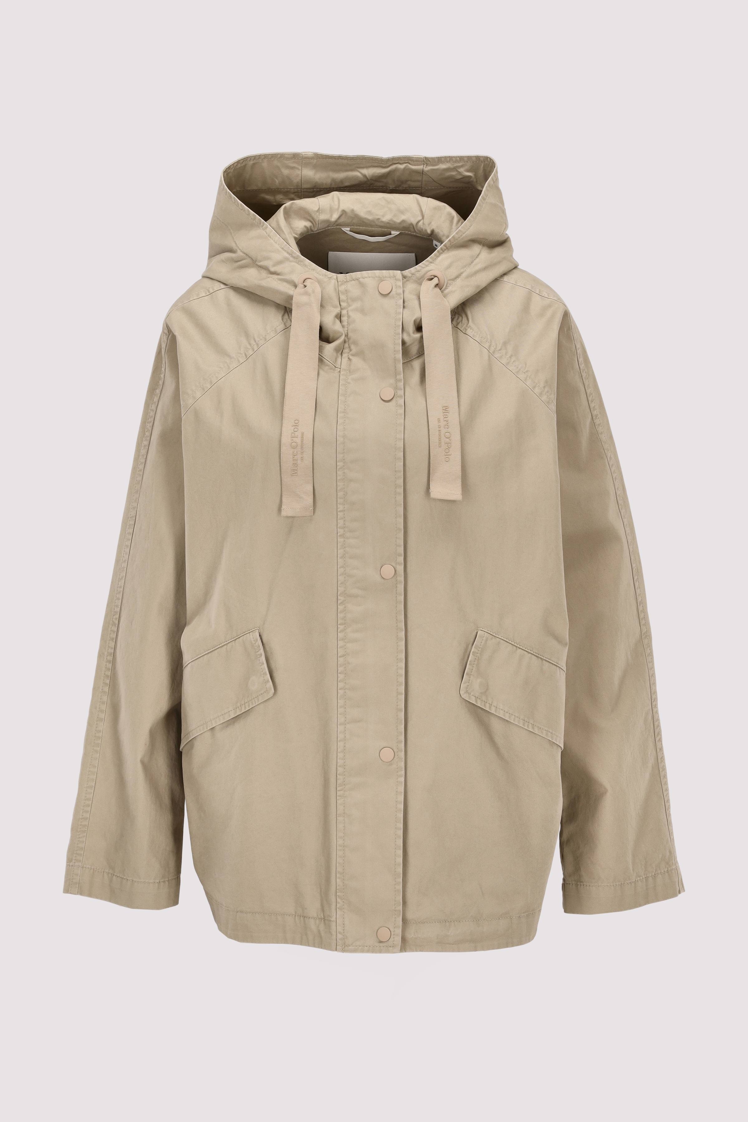 Cotton cape jacket, with hood,