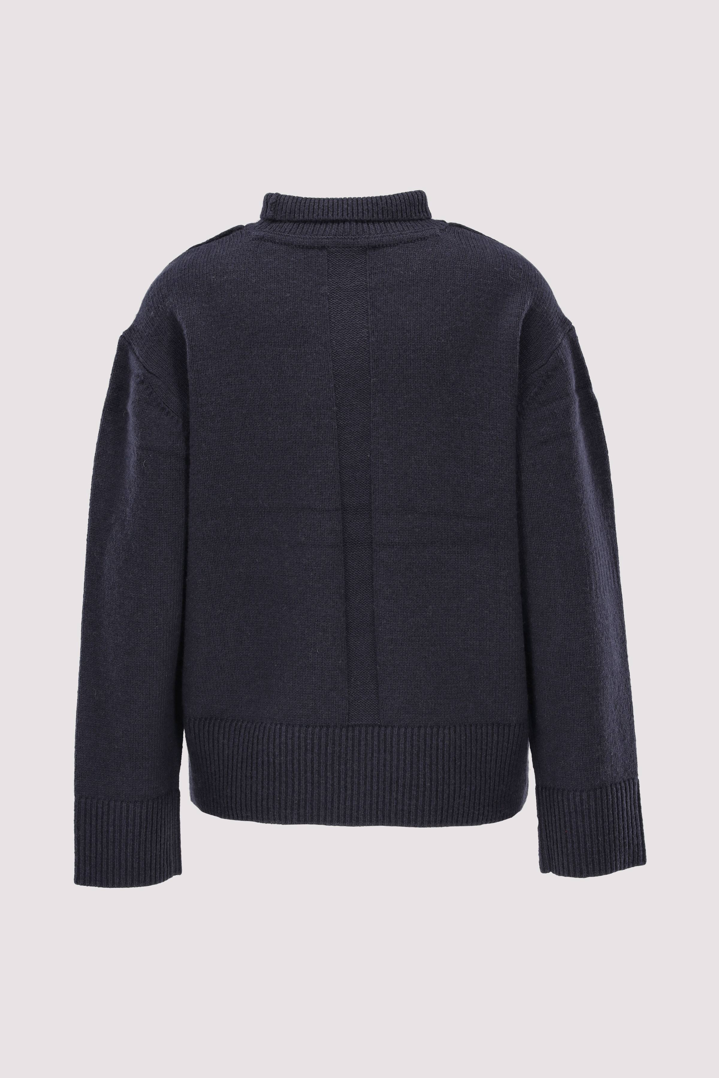 WOOL BLEND MOCK-NK LS SWT