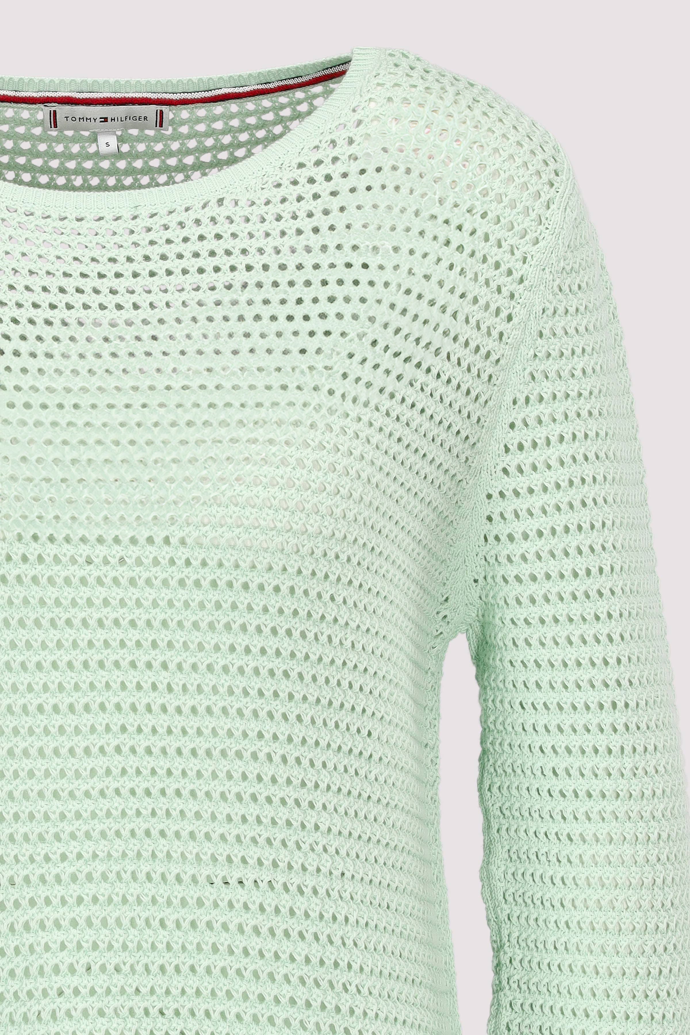 Tommy Hilfiger - POINTELLE CROCHET OPEN-NK LS S