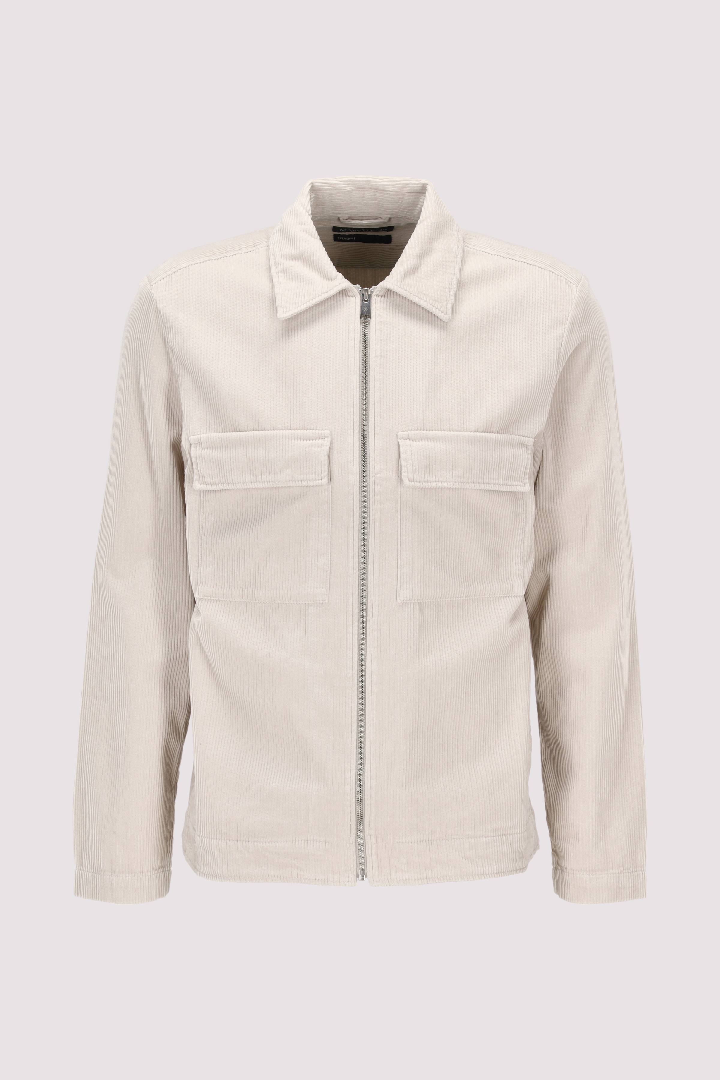 Overshirt with bowling collar,