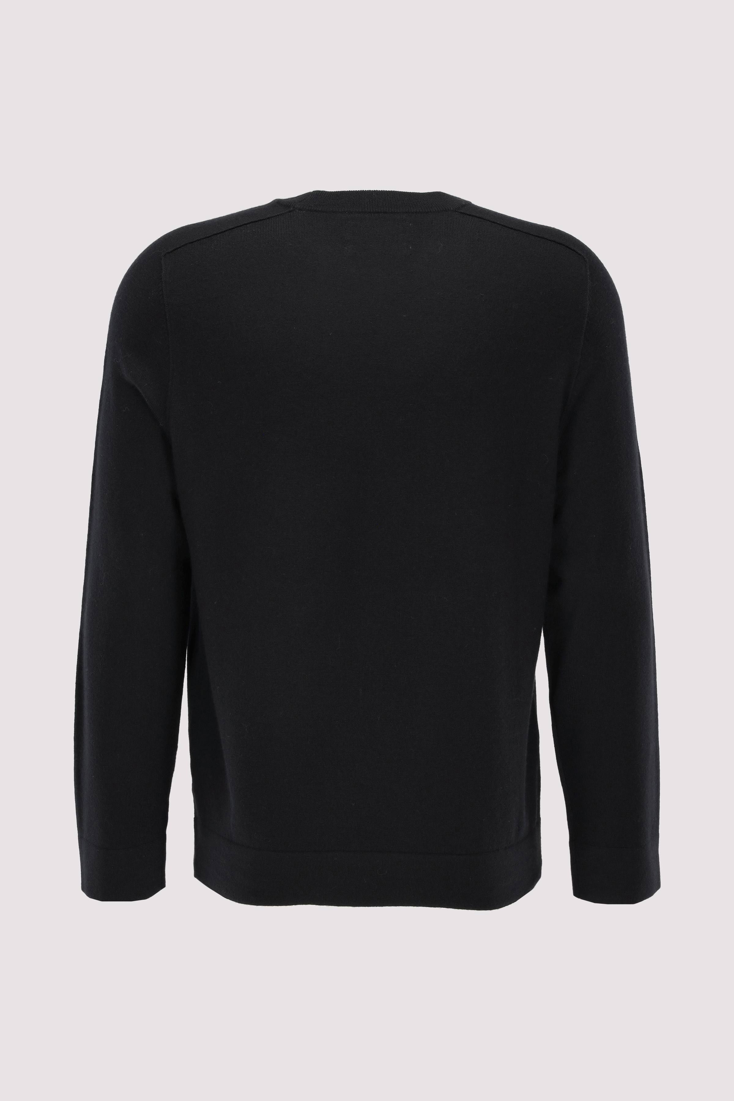 Crew Neck in pure merino with 