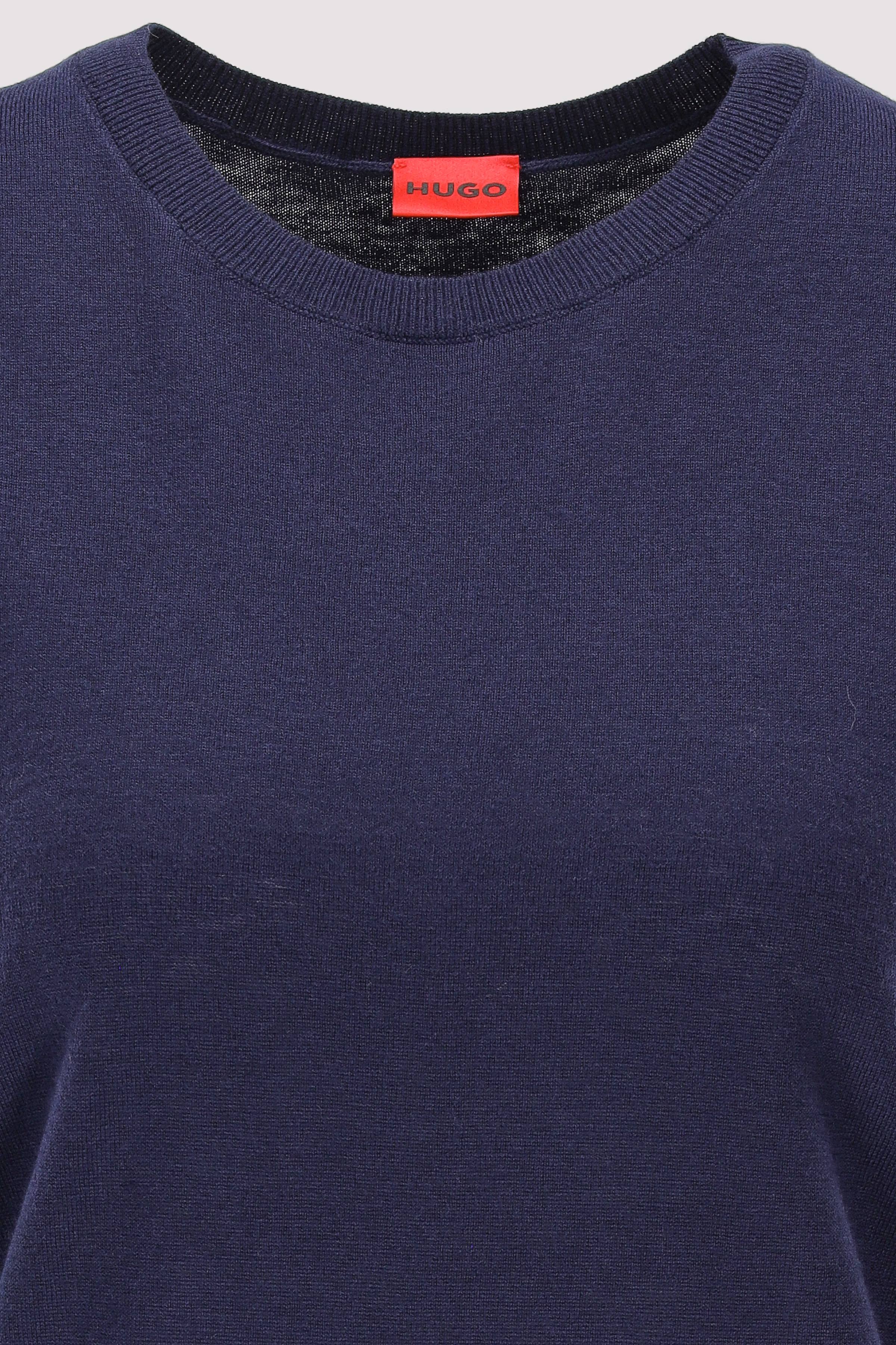 HUGO - HUGO Damen Rundhalspullover in Blau