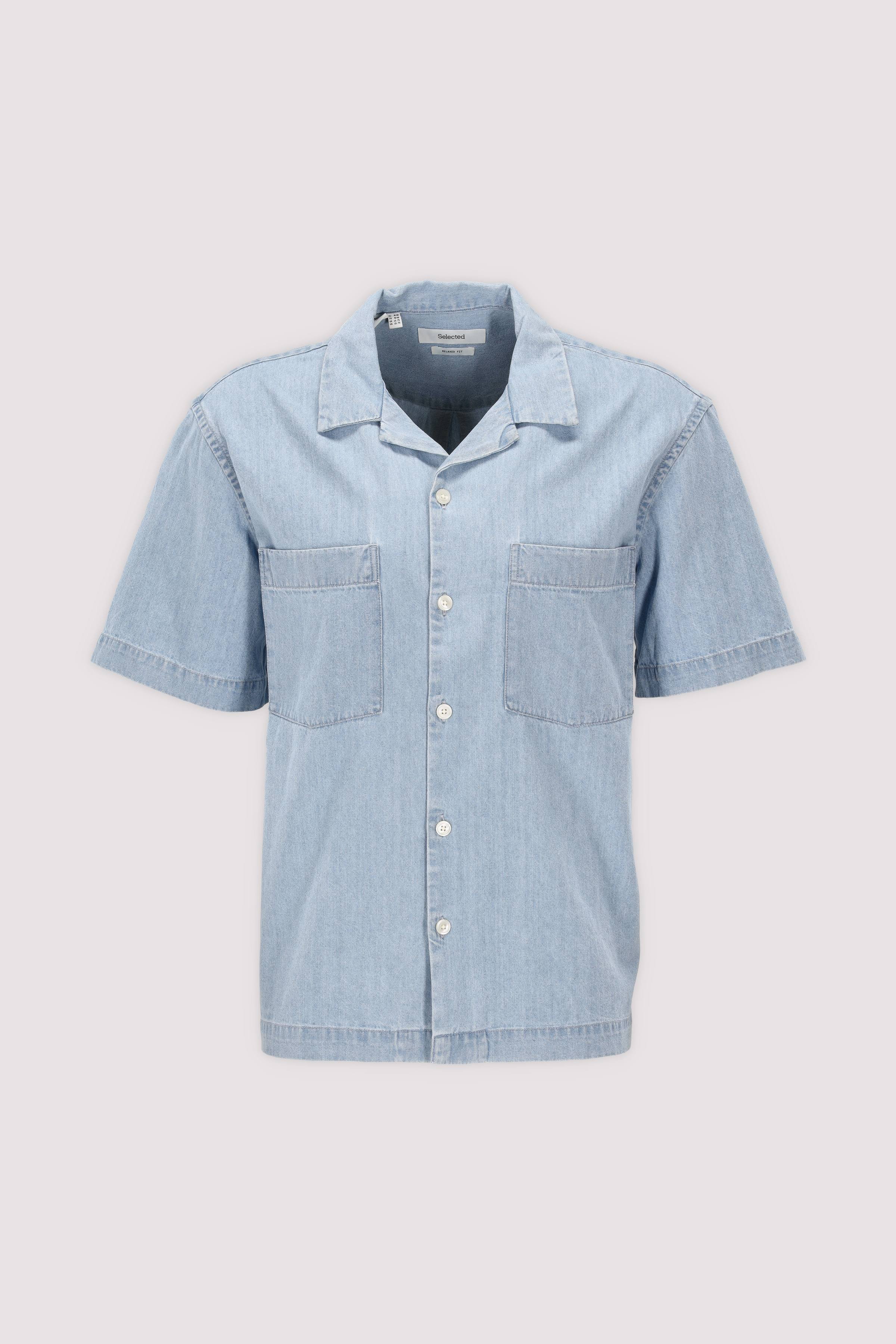 SLHRLXCARLO DENIM SS SHIRT RES