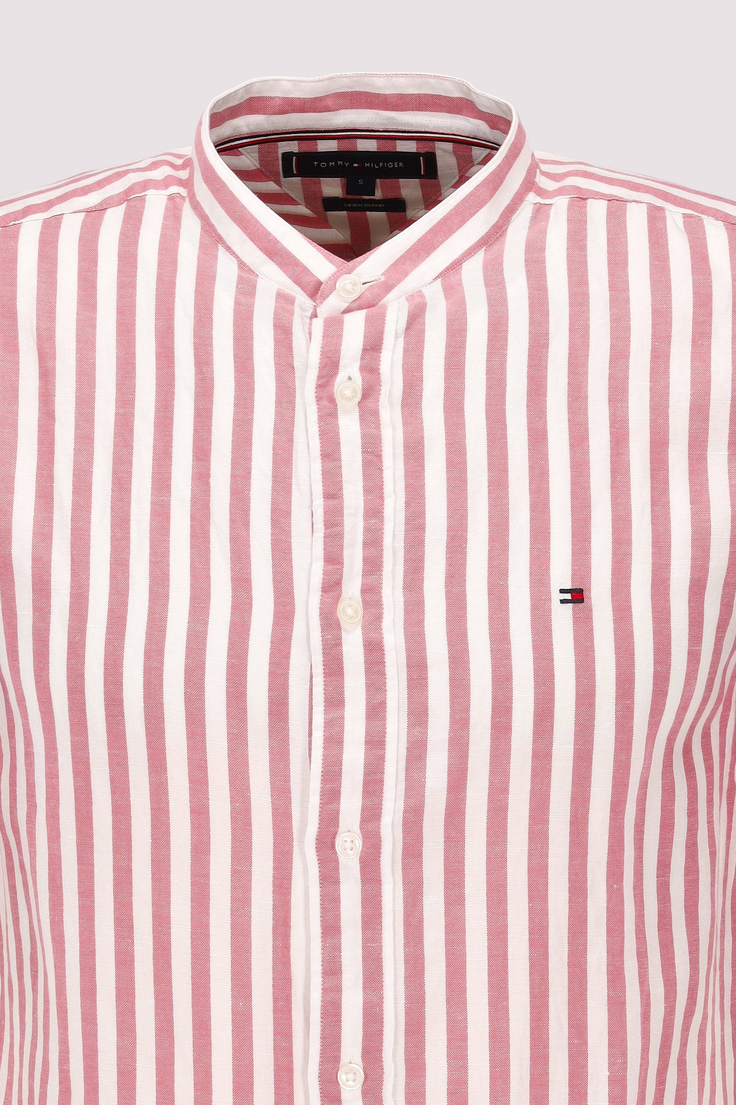 Tommy Hilfiger - LINEN BLEND MAO STP S/S RF SHI