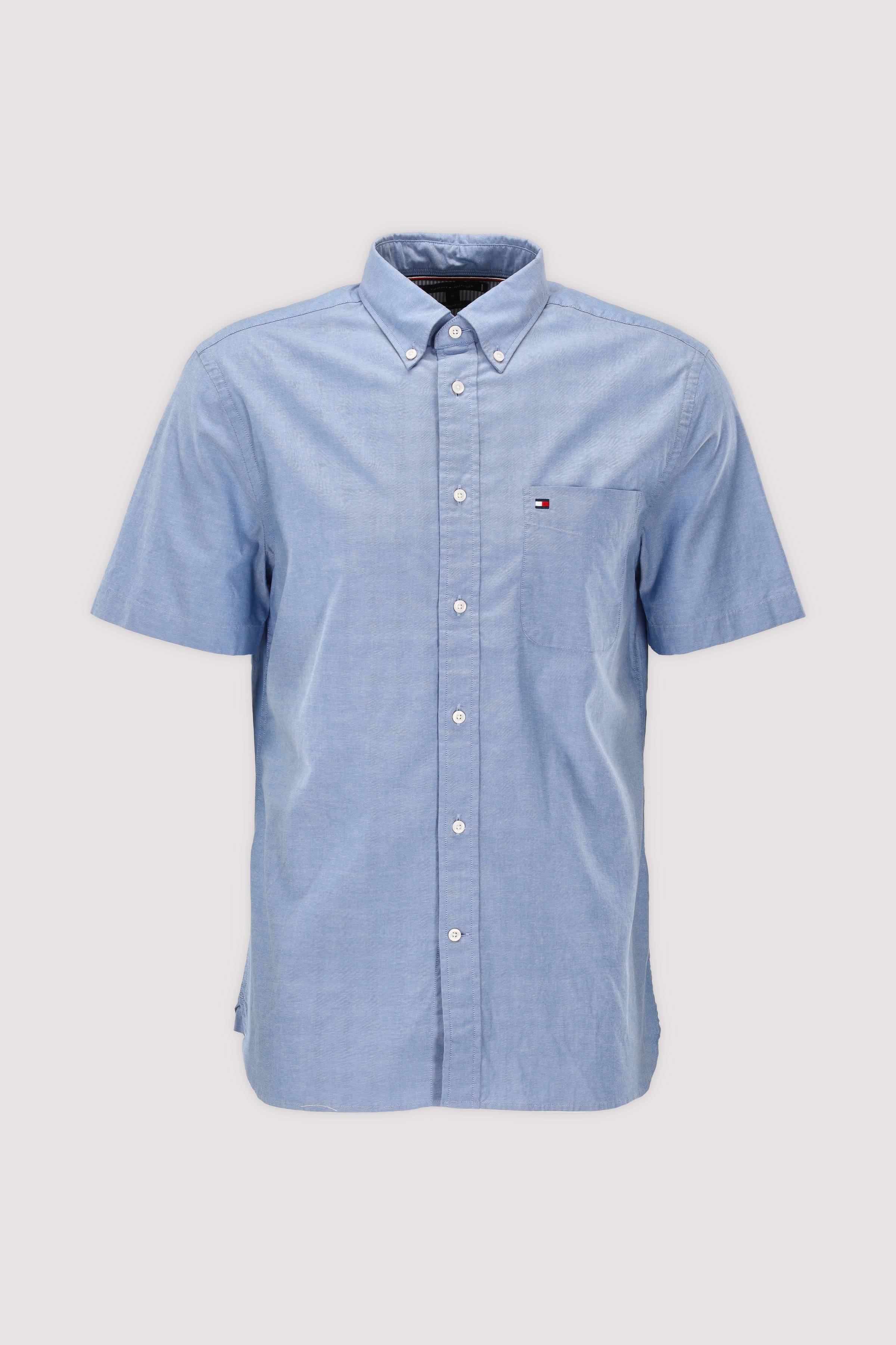 LIGHT OXFORD SOLID SS BD SHIRT