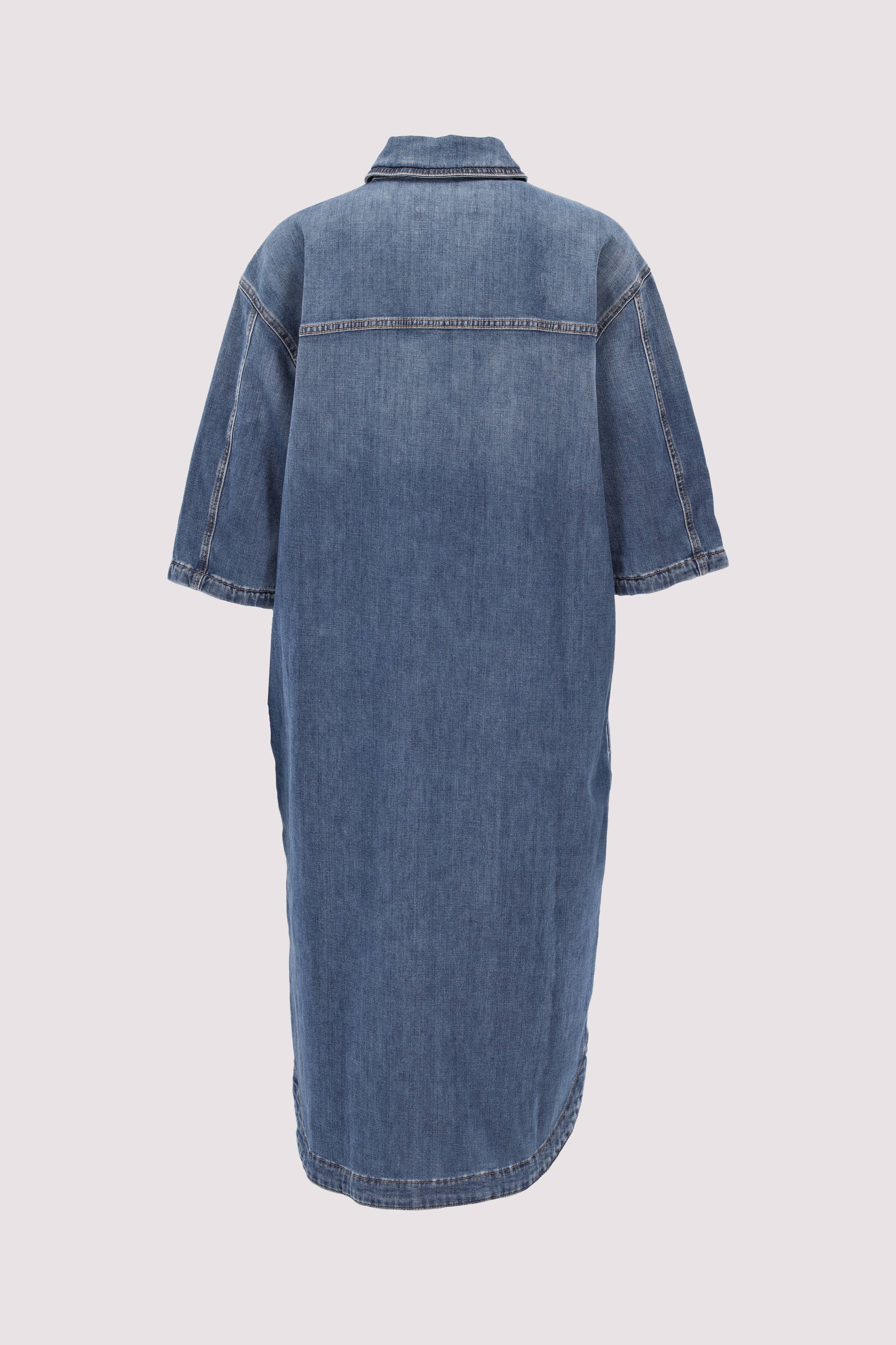 Denim dress, relaxed fit, ches