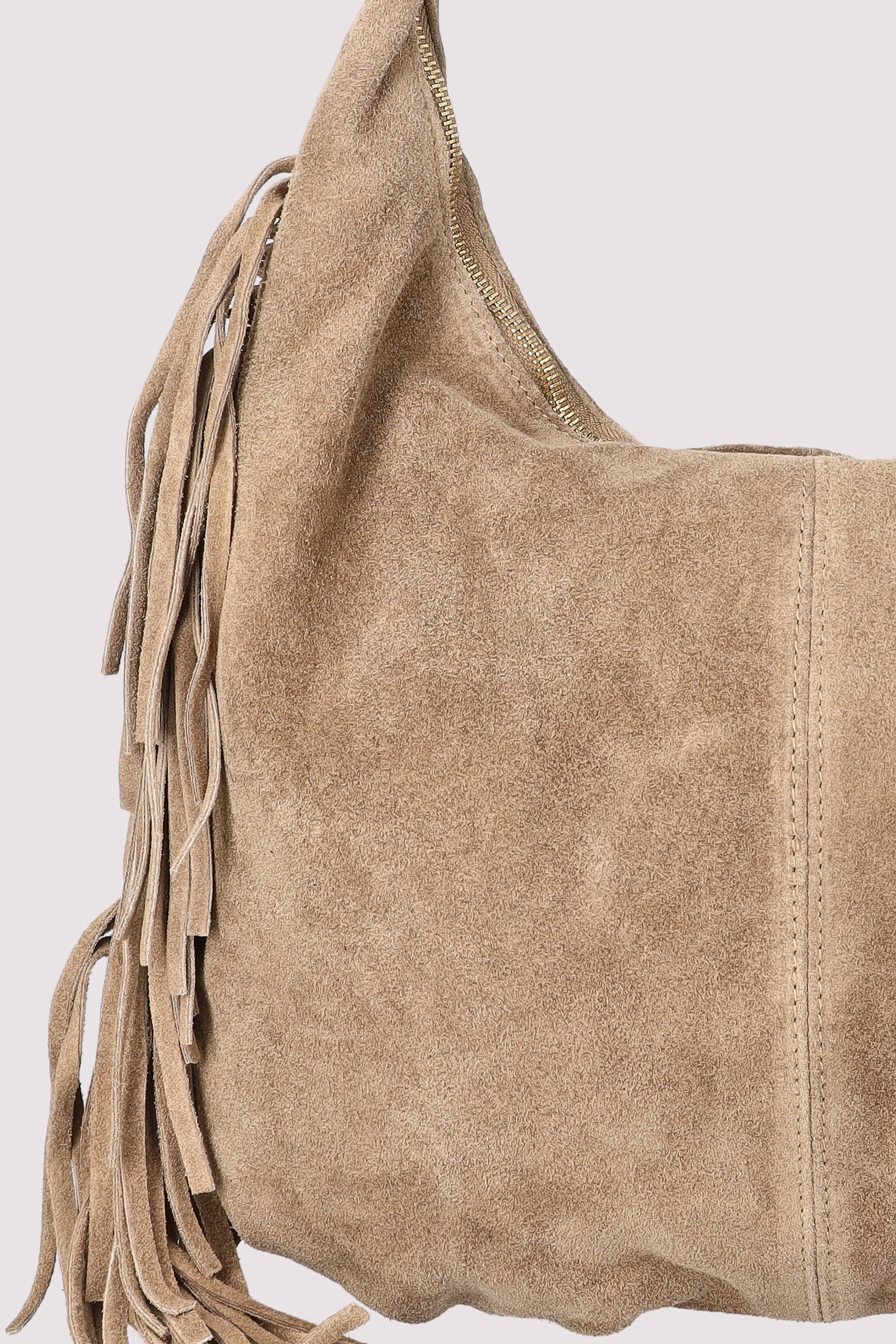 Taupe Handtasche von Marlon Bags