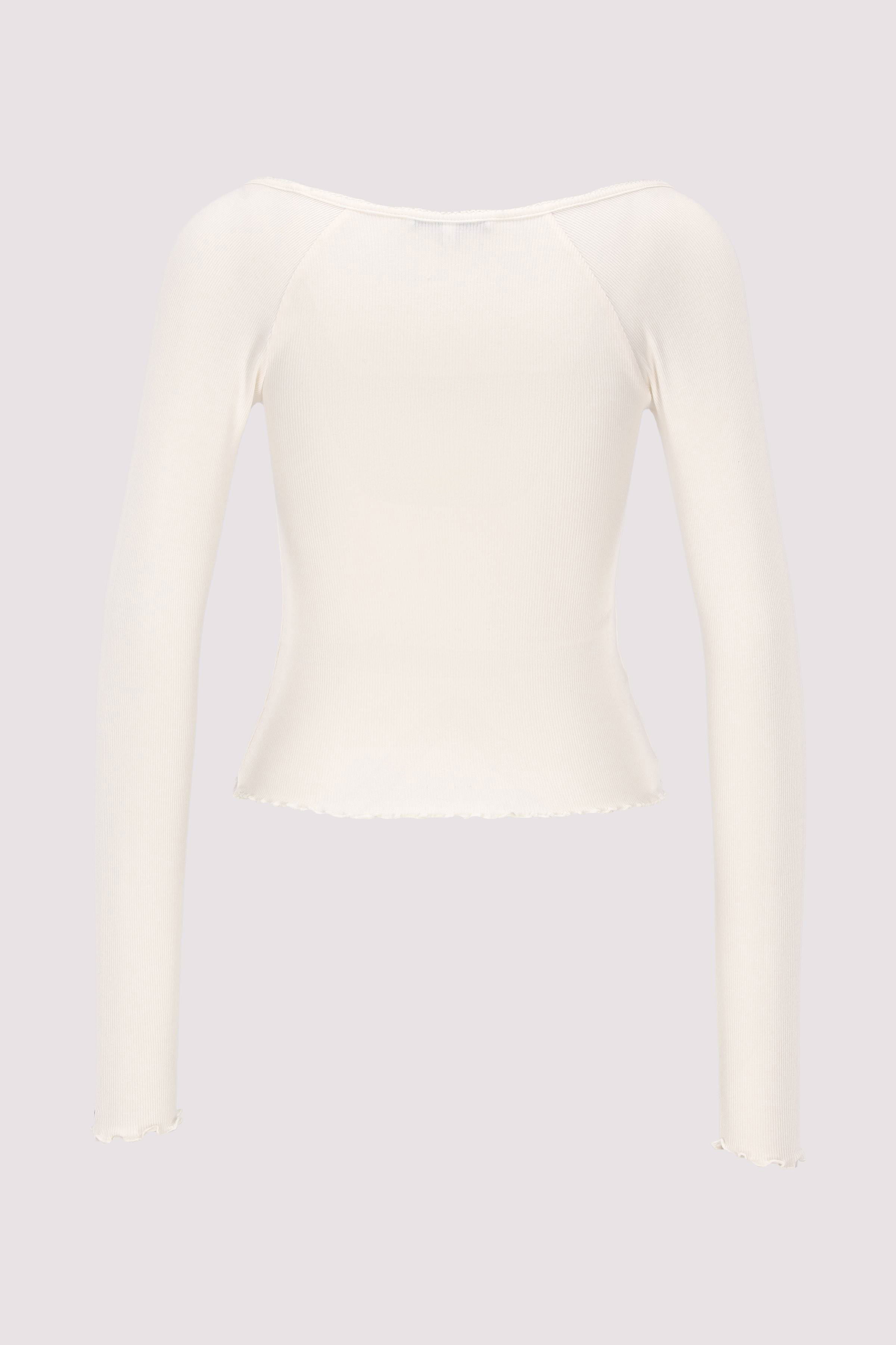 TJW SLIM VNECK GMD RIB LS