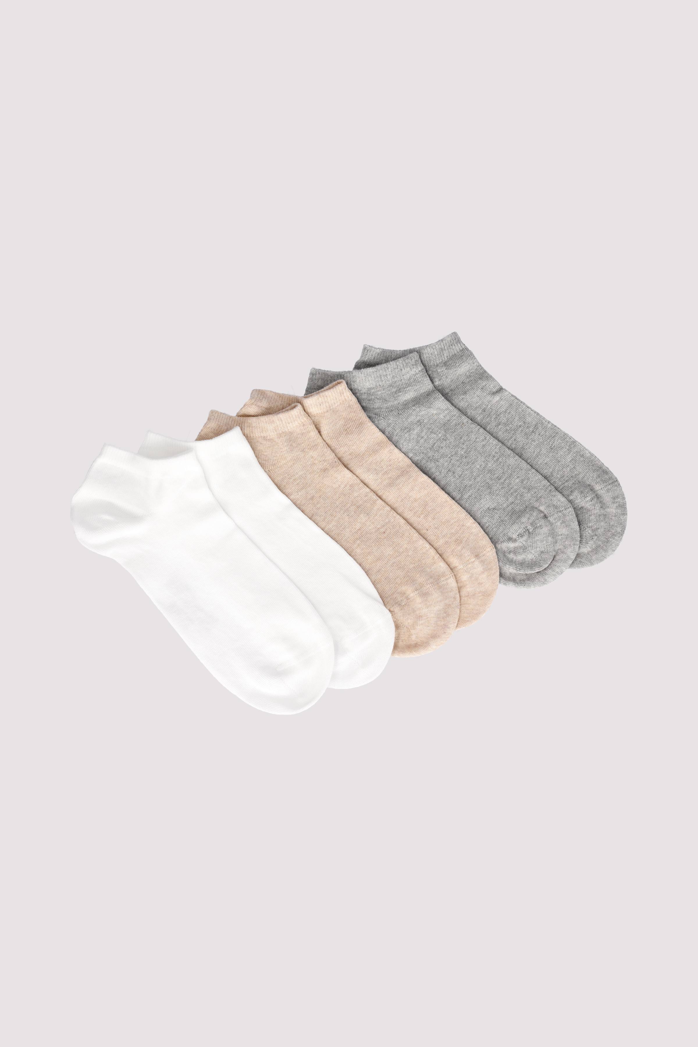 Sneaker socks, basic mixed, 3-