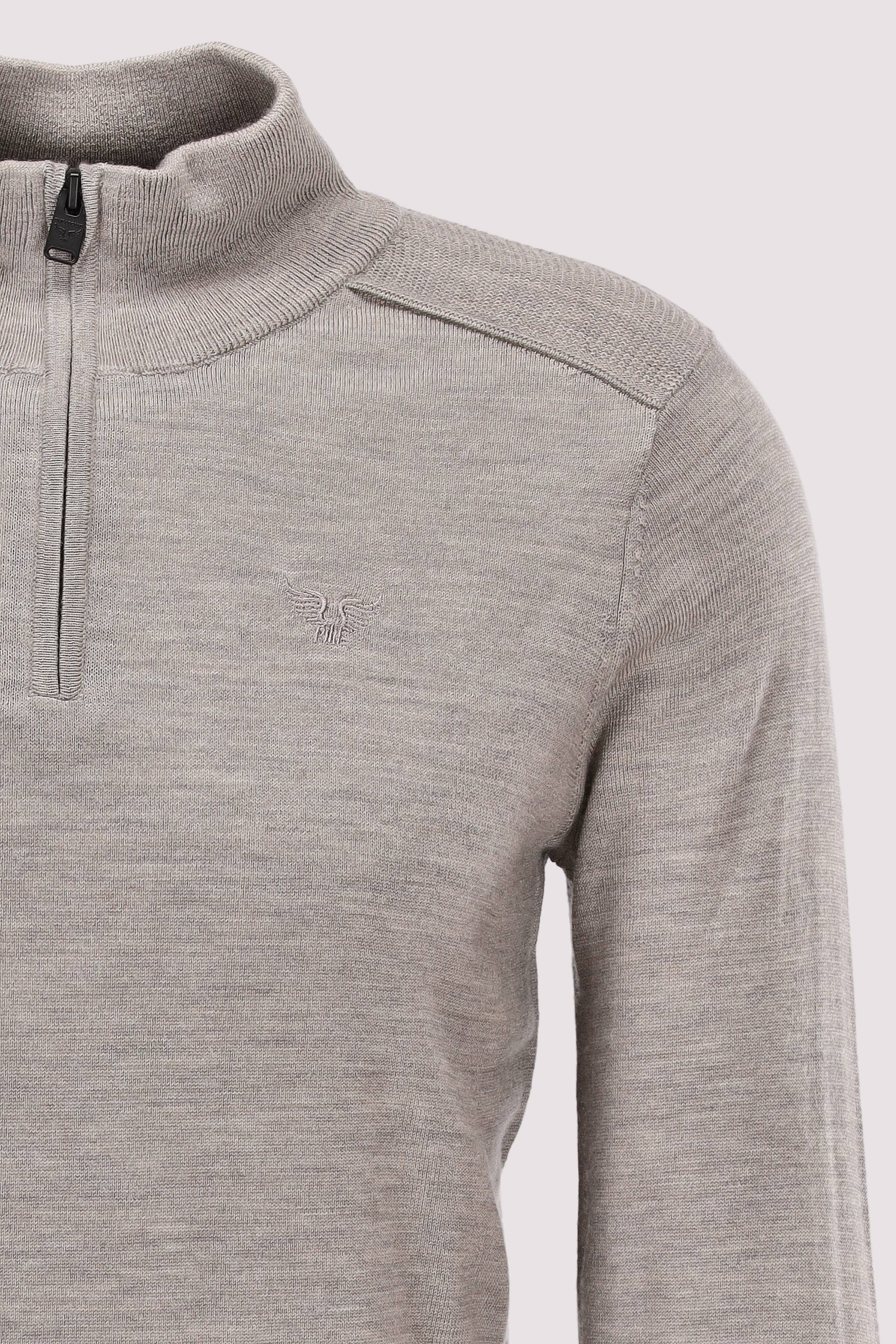 PME Legend - Half zip collar merino melange