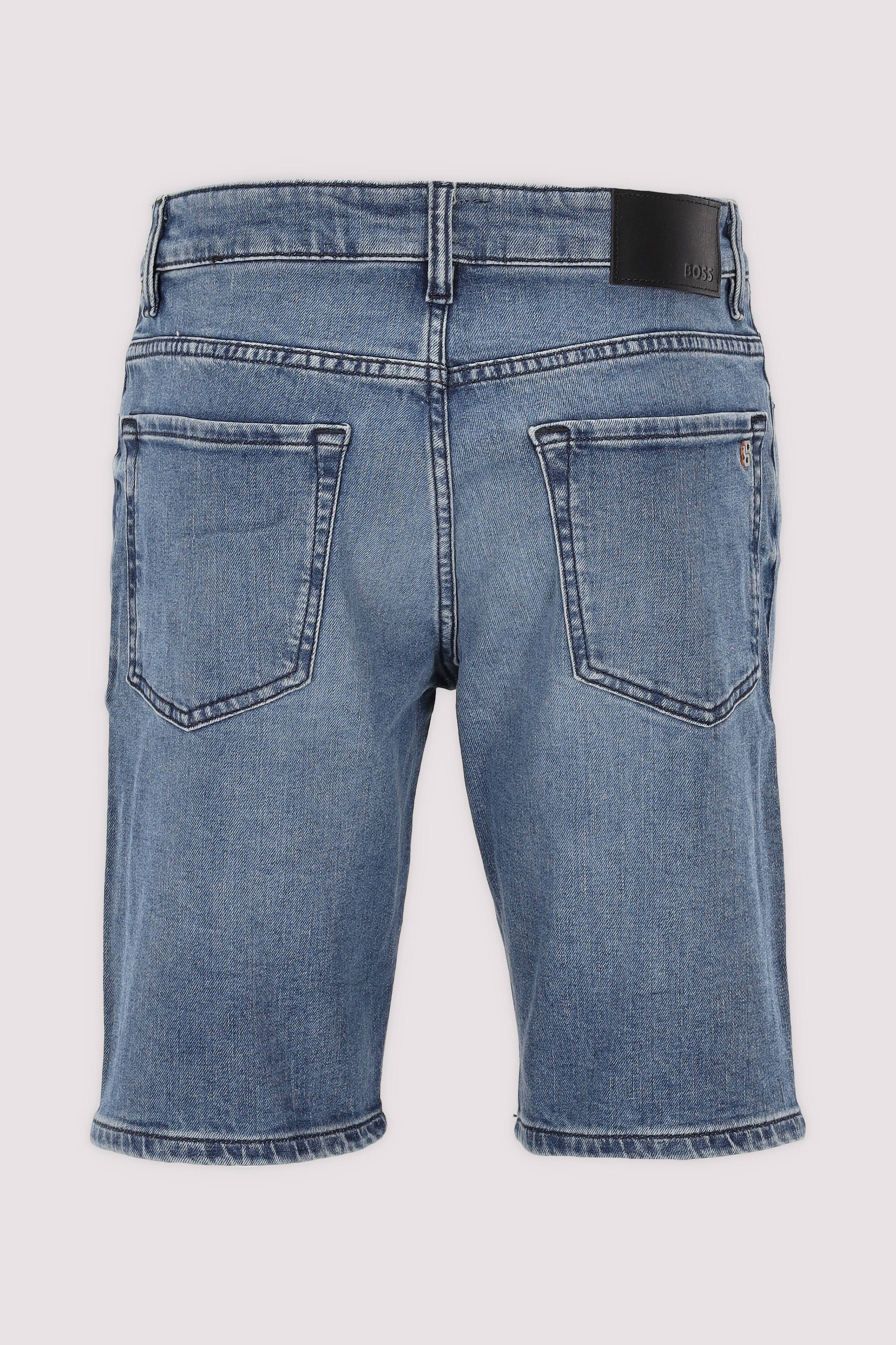 BOSS Jeansshorts Medium Blue mit Stretch