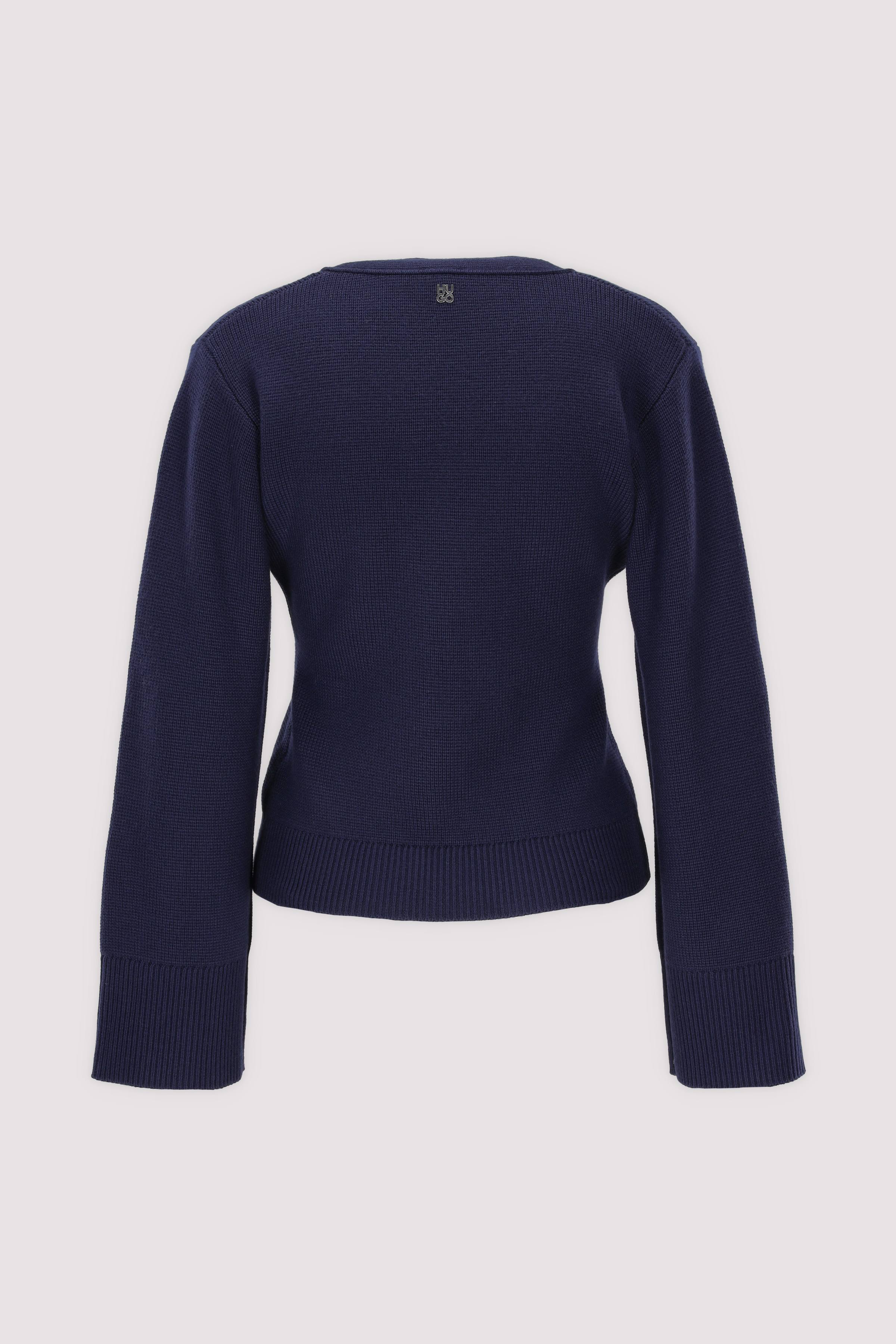 HUGO Damen Rundhalspullover in Blau