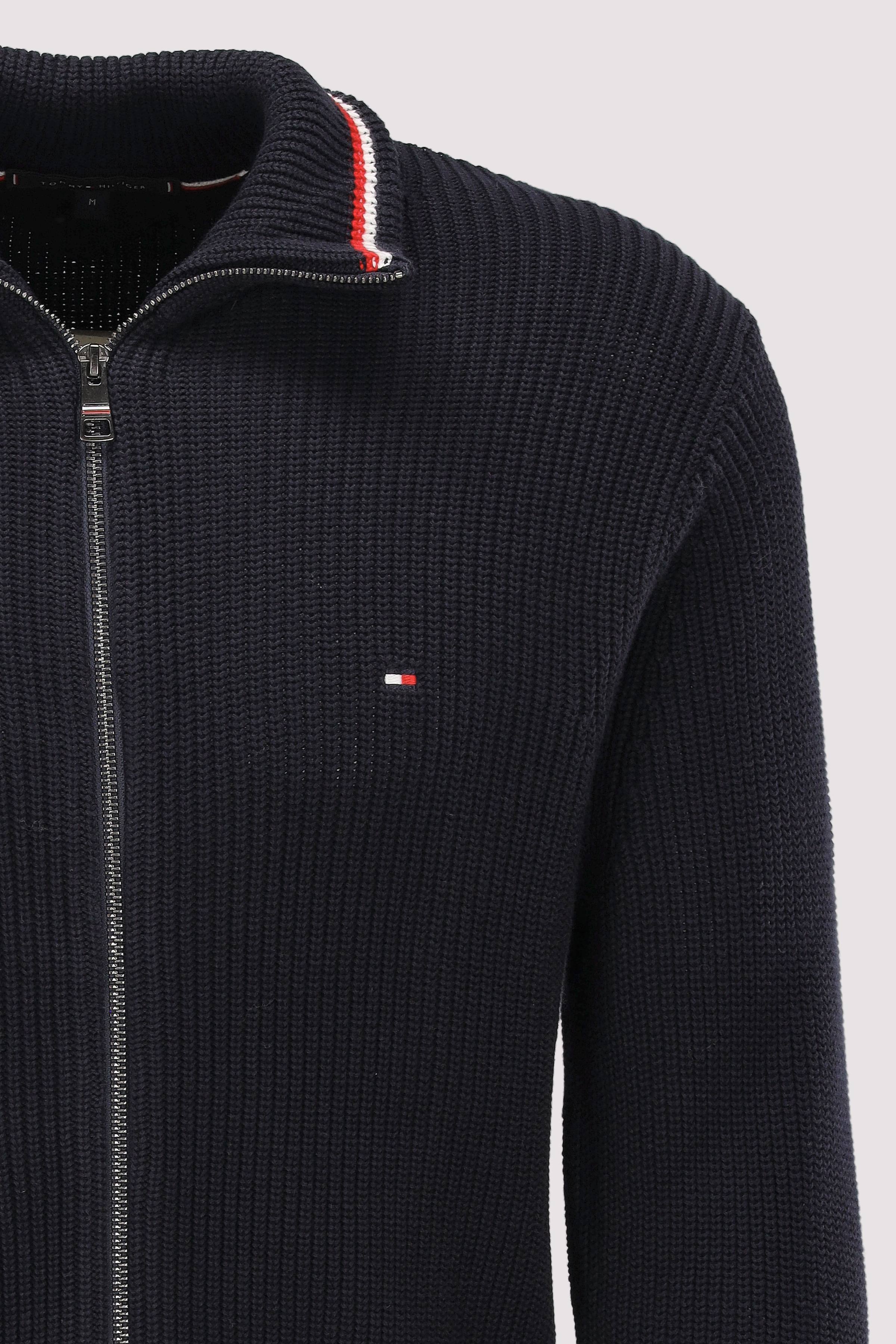 Tommy Hilfiger - RWB RIB ZIP THROUGH Tommy Hilfiger - RWB RIB ZIP THROUGH