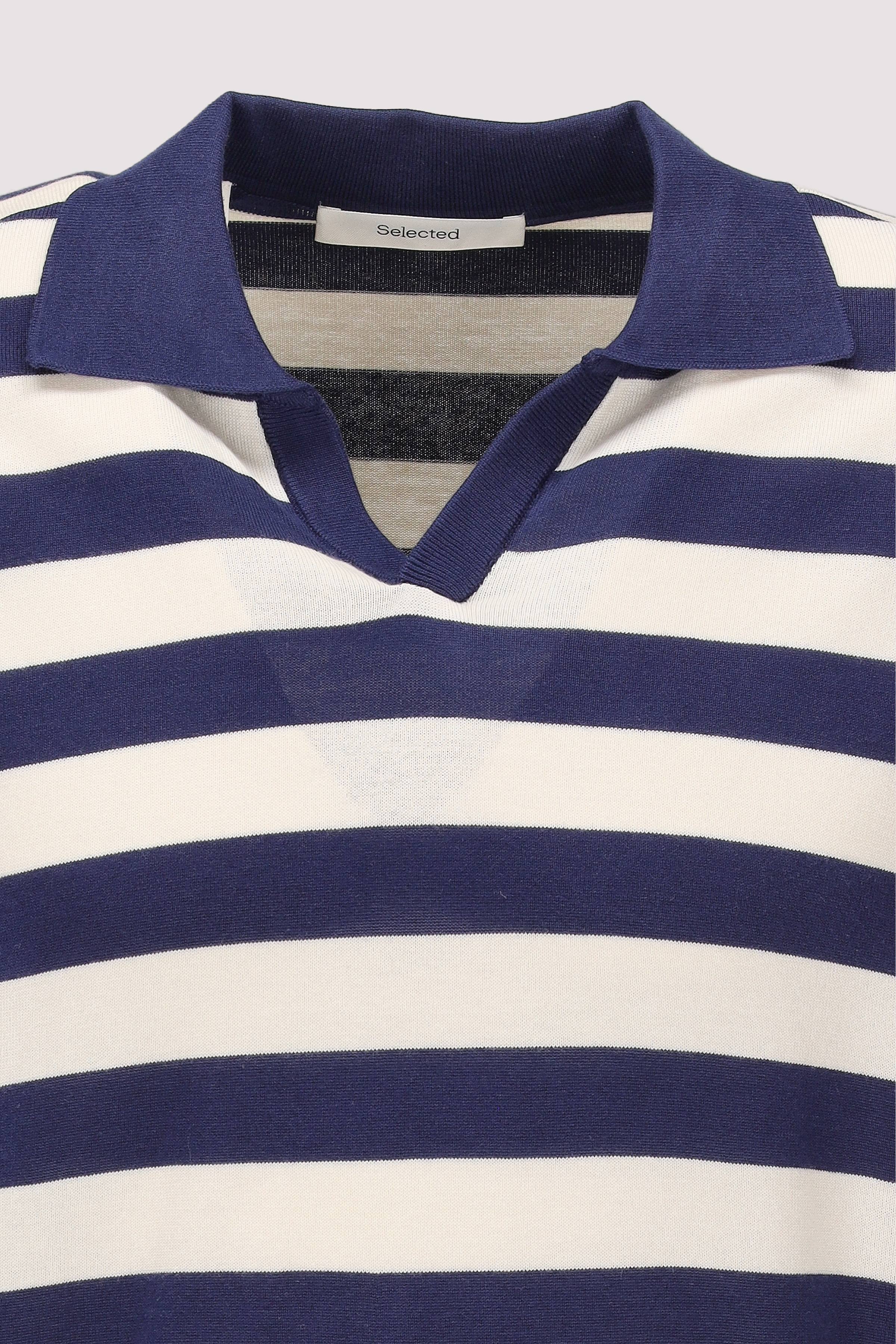 Selected - Selected Kurzarm-Poloshirt Ocean Cavern