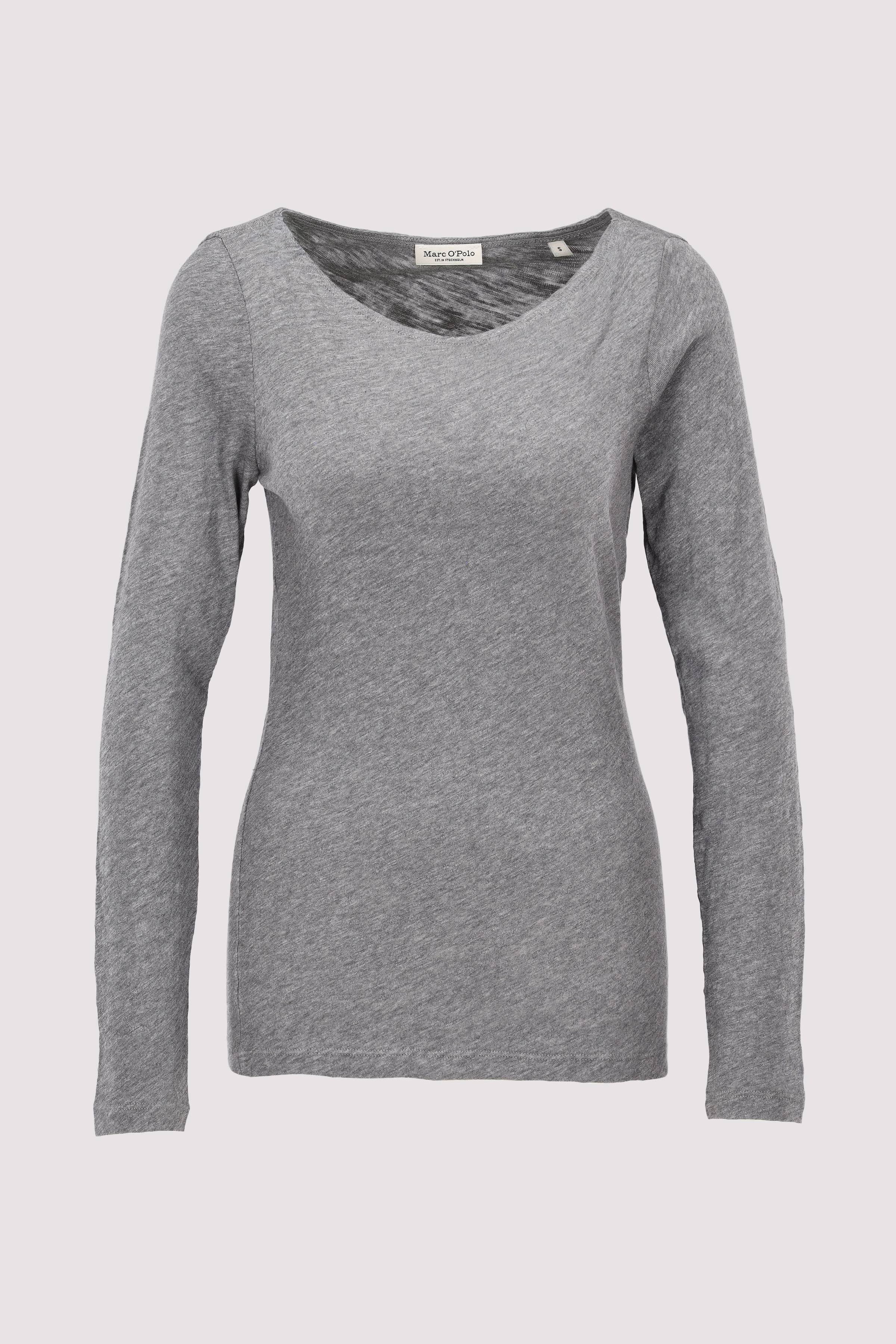 T-shirt, long sleeve, boat nec