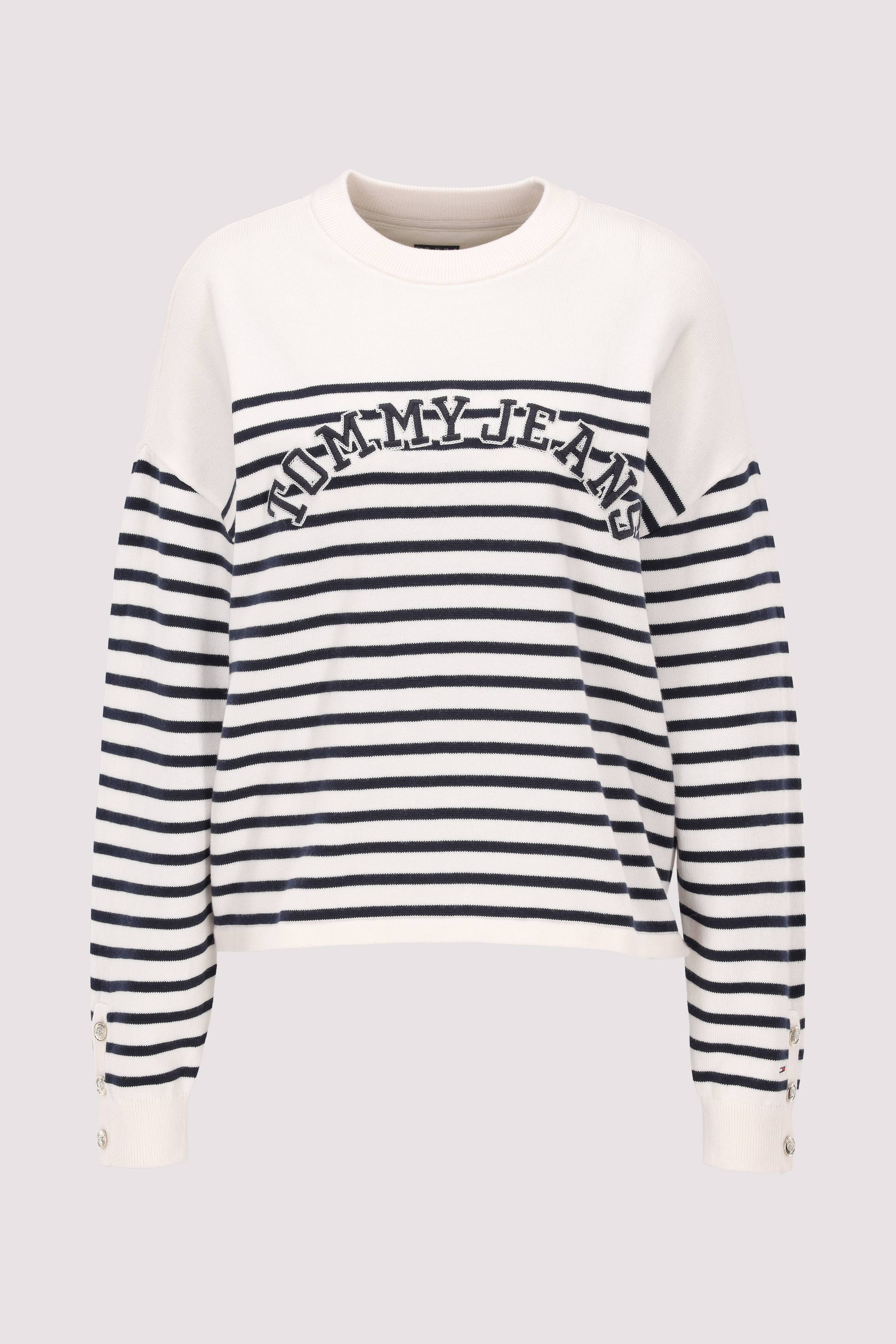 TJW STRIPE VARSITY SWEATER