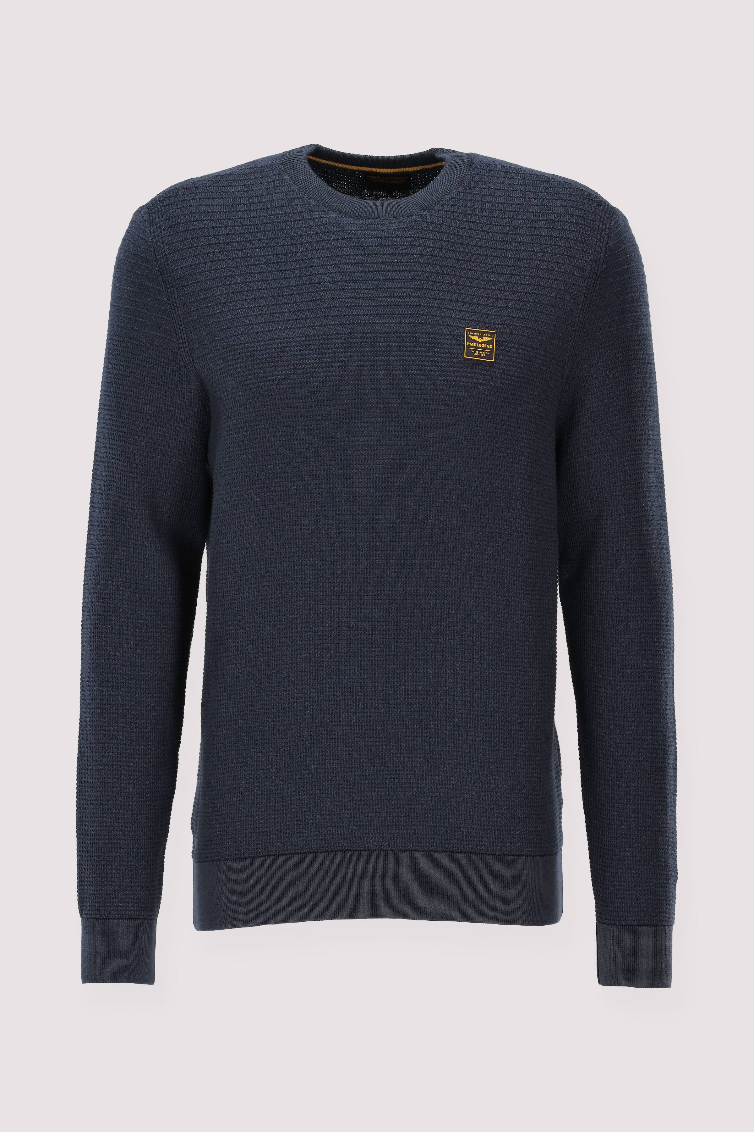 PME Legend Rundhalspullover Salute Blau
