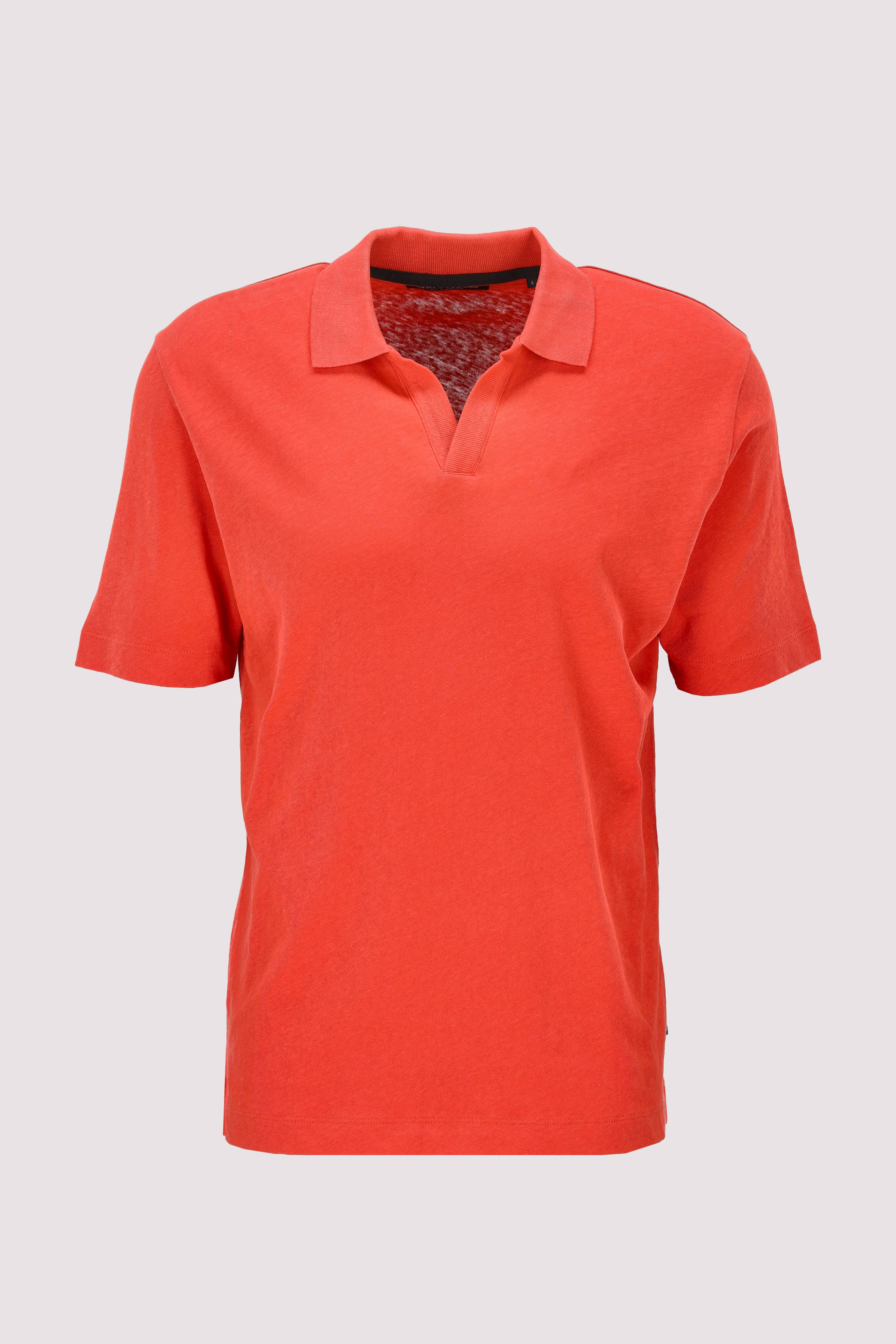 Polo, short sleeve, cotton lin