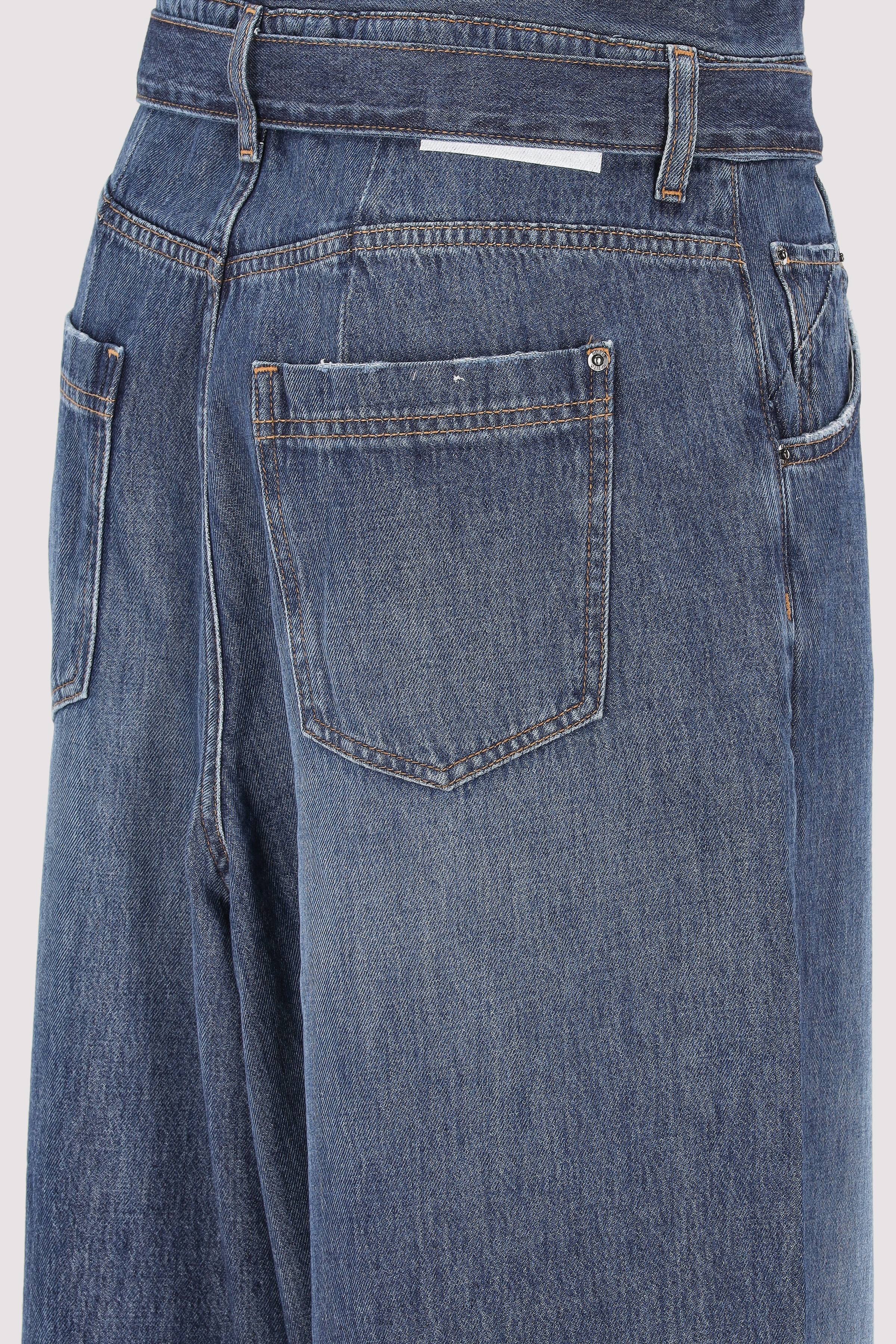 PNTS - PNTS Wide-Leg-Jeans Mittelblau Komfort