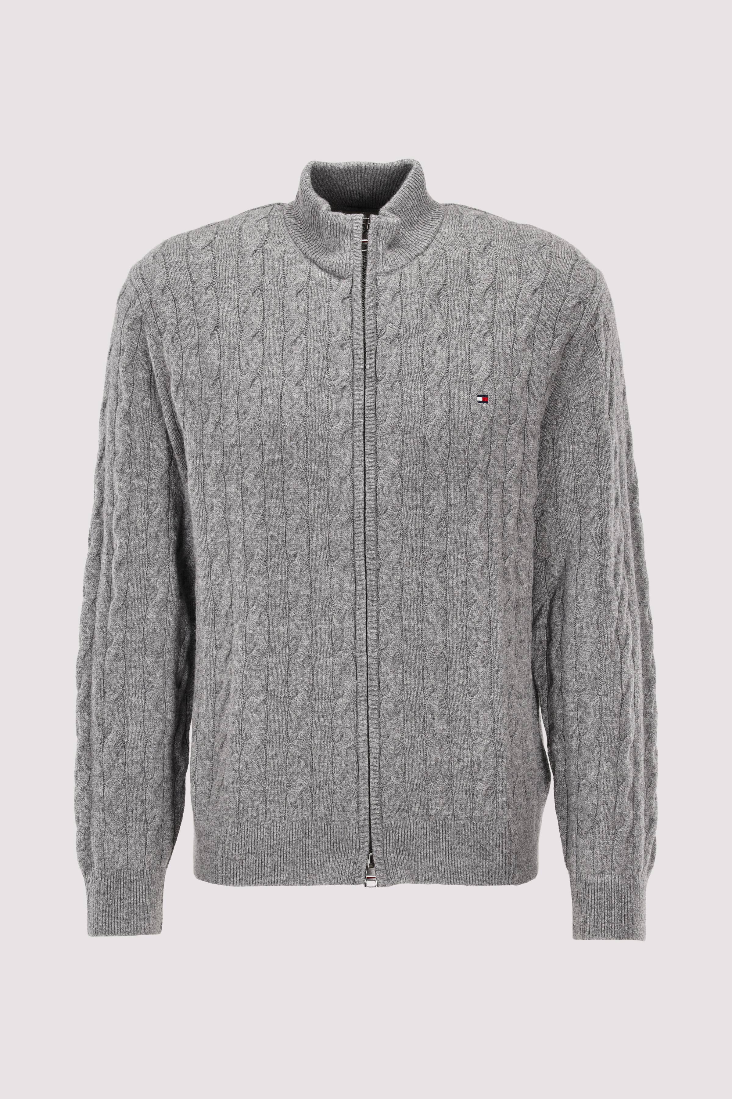 Tommy Hilfiger kurze Strickjacke Grau
