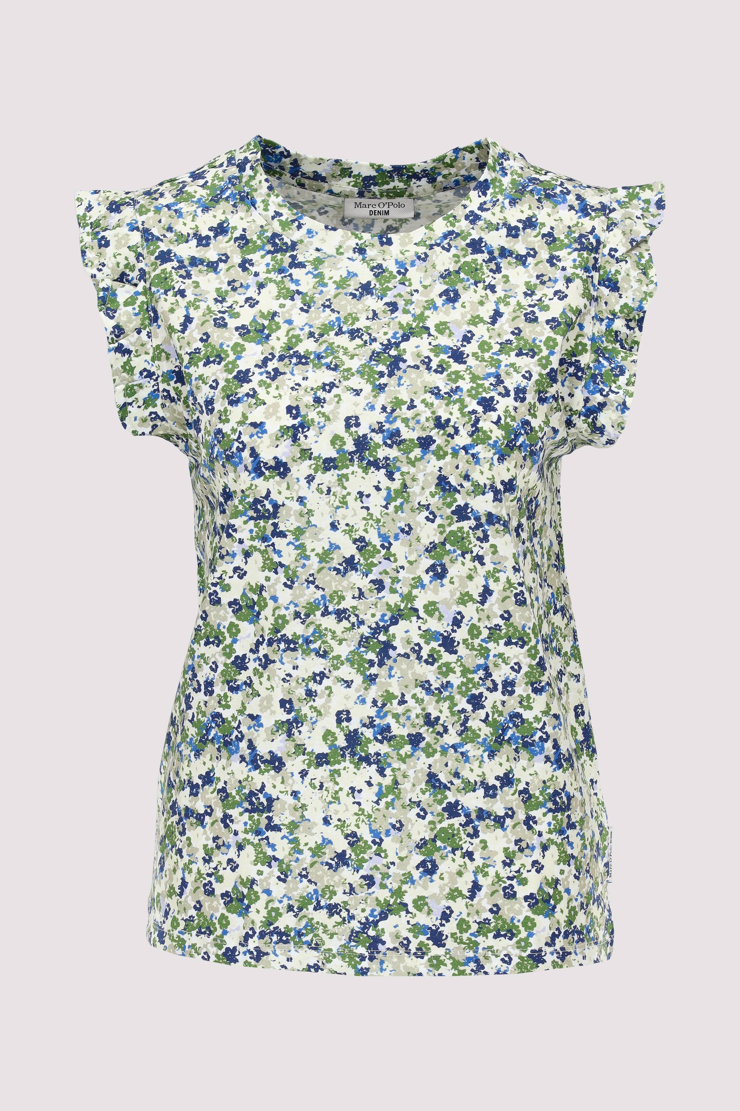Marc O´Polo - T-Shirt, SLL, Ruffle, AOP Marc O´Polo - T-Shirt, SLL, Ruffle, AOP