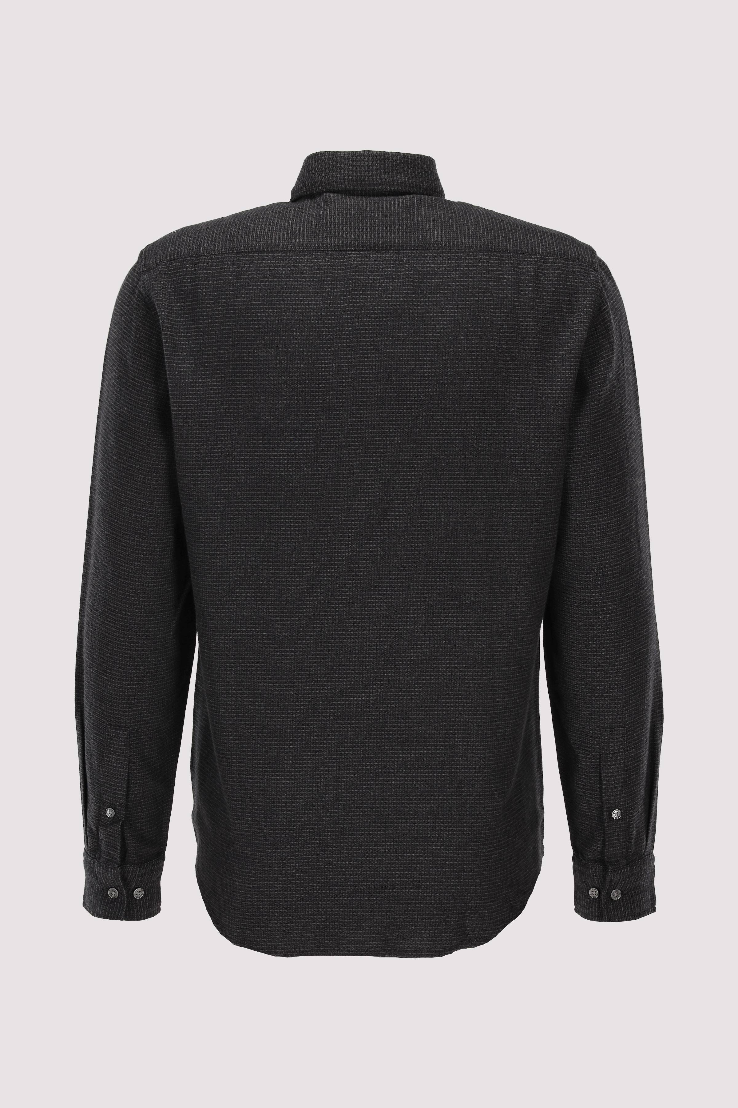 Marc O'Polo Langarmhemd Schwarz Lyocell