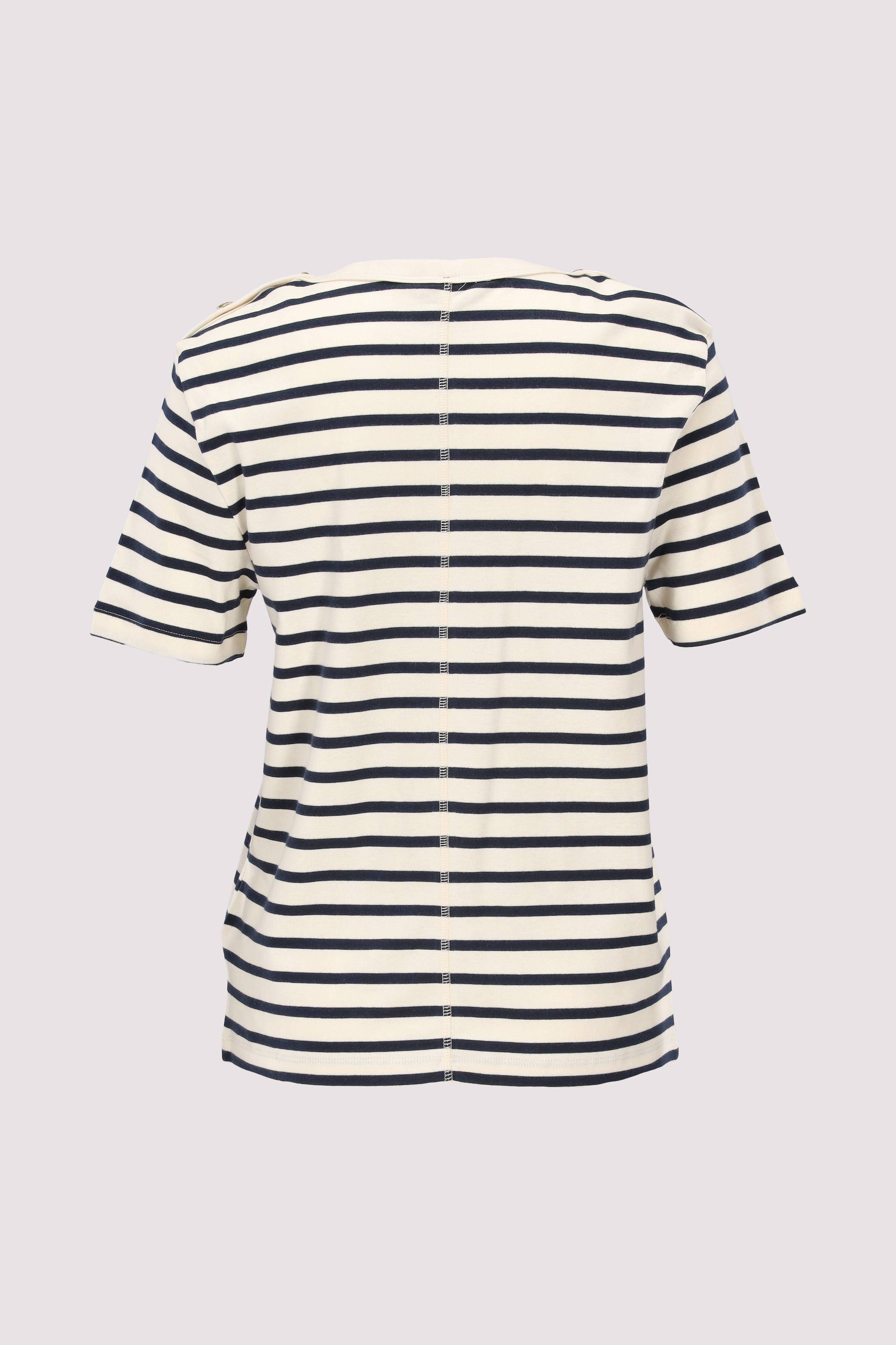 Tommy Hilfiger - REG STRIPE GOLD BTN C-NK SS Tommy Hilfiger - REG STRIPE GOLD BTN C-NK SS