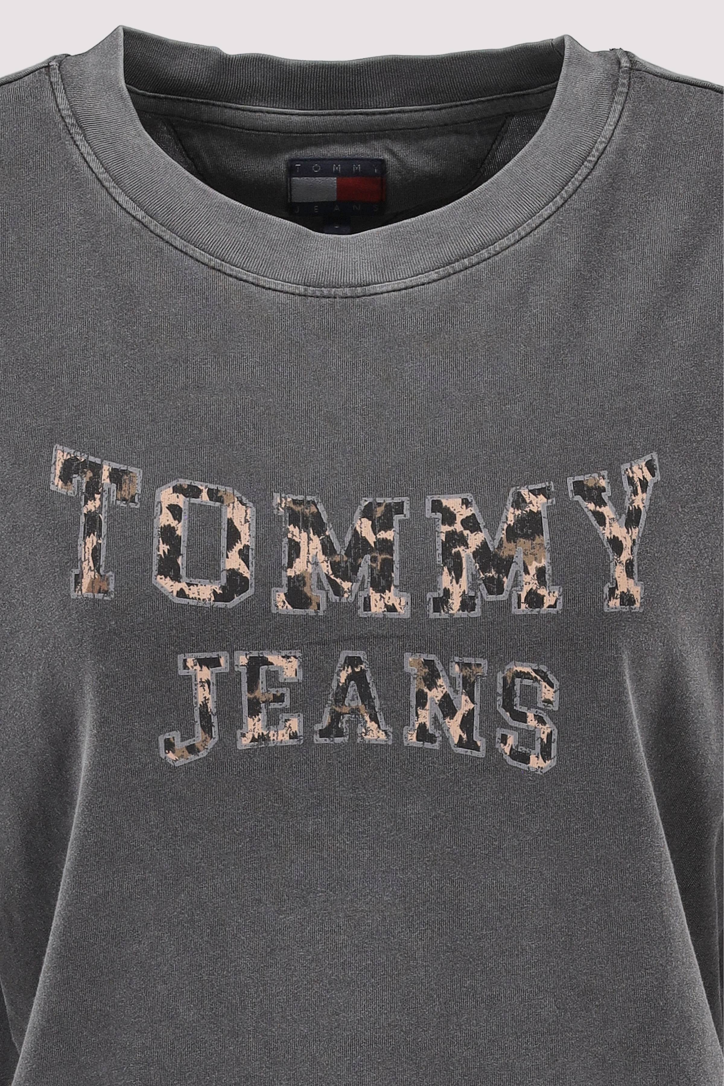 Tommy Jeans - TJW BXY LEOPARD VARSITY TEE