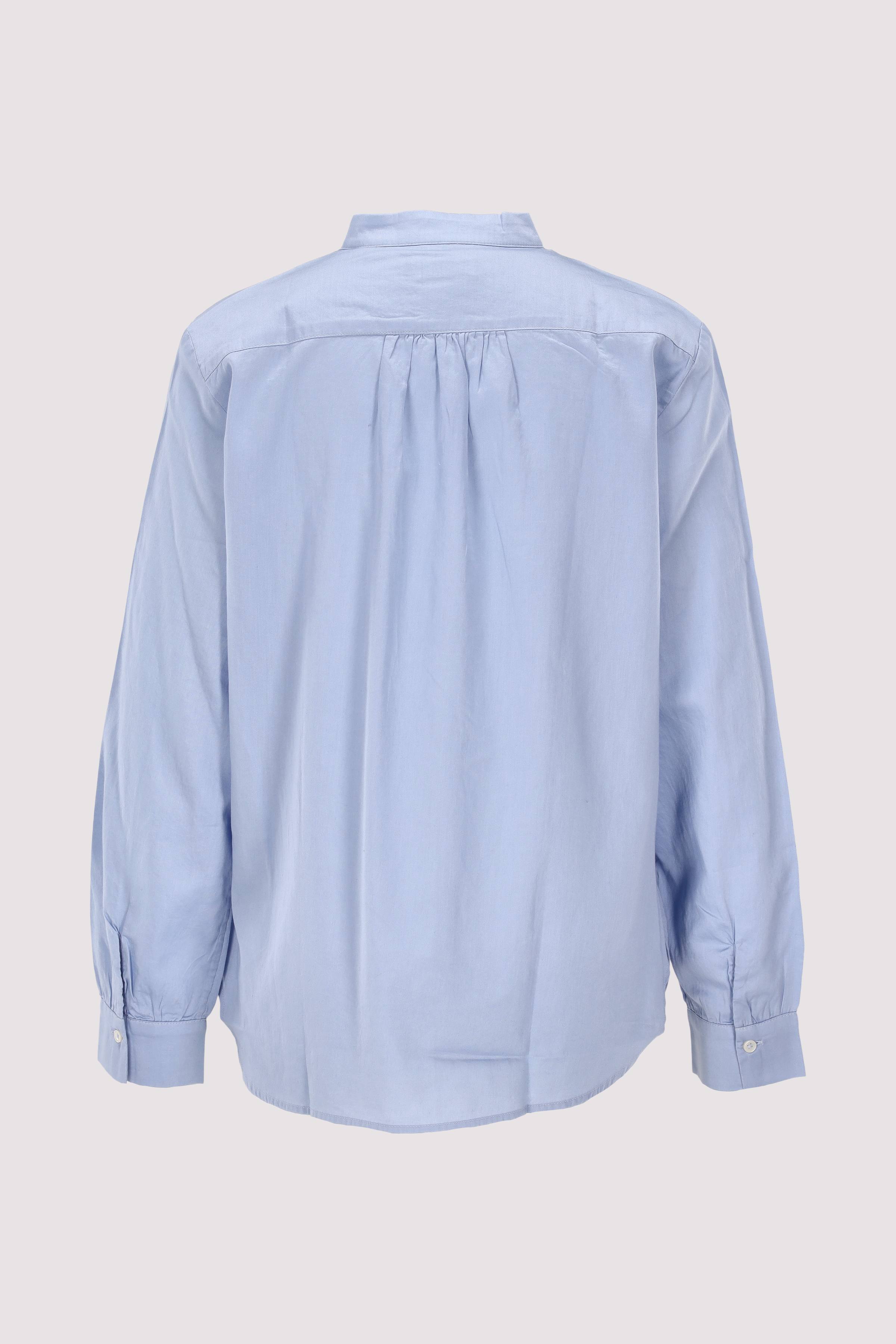 Blouse, relaxed fit, stand-up 