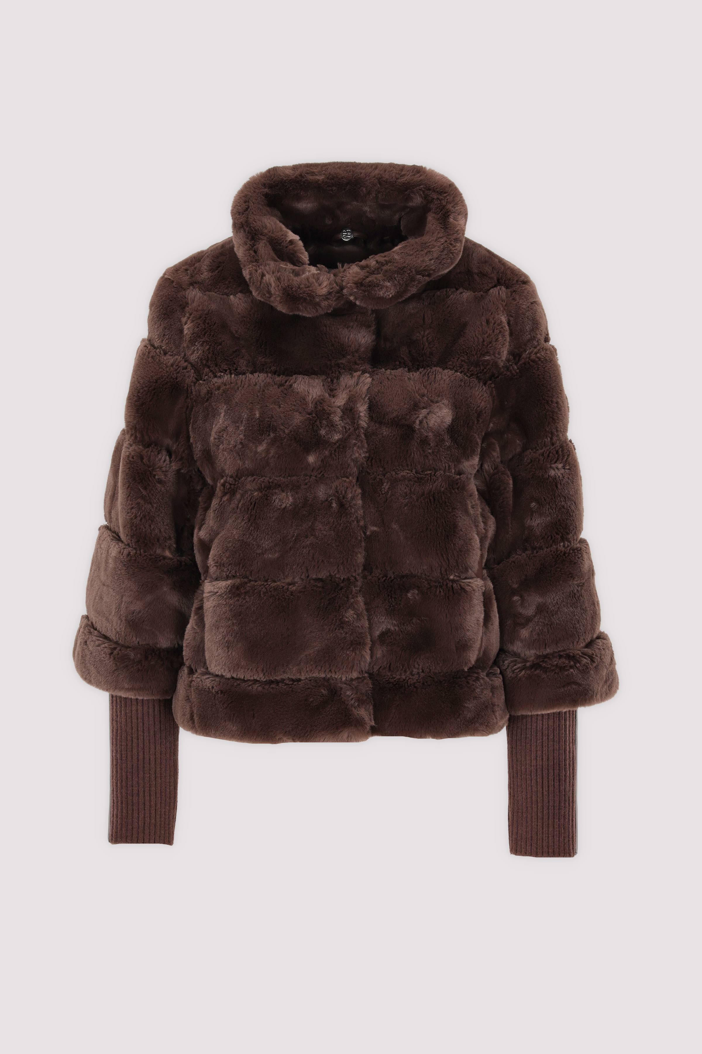 Rino Pelle Kunstfelljacke Coffee