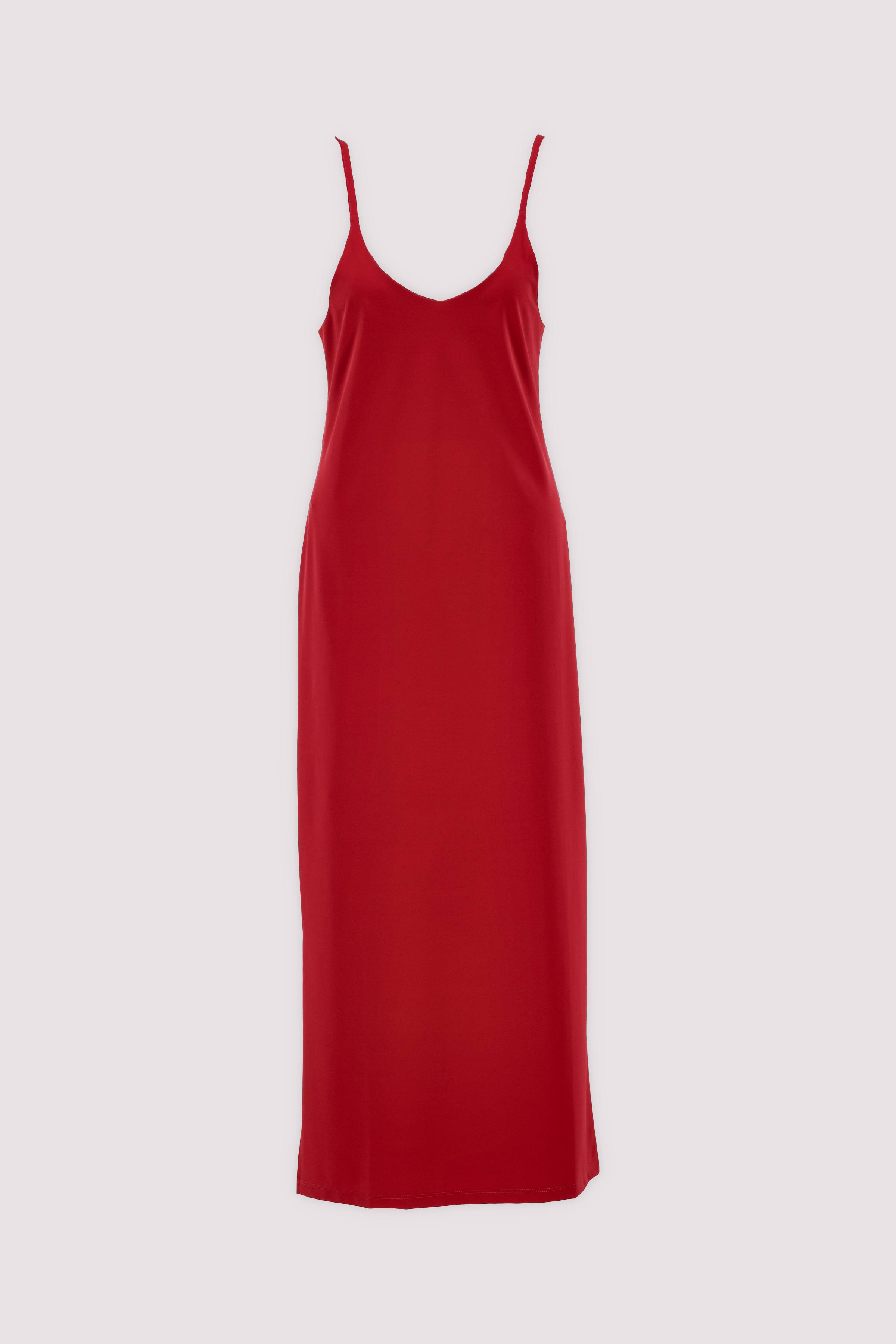 Penn&Ink Midikleid Rumba-Rot mit Stretch