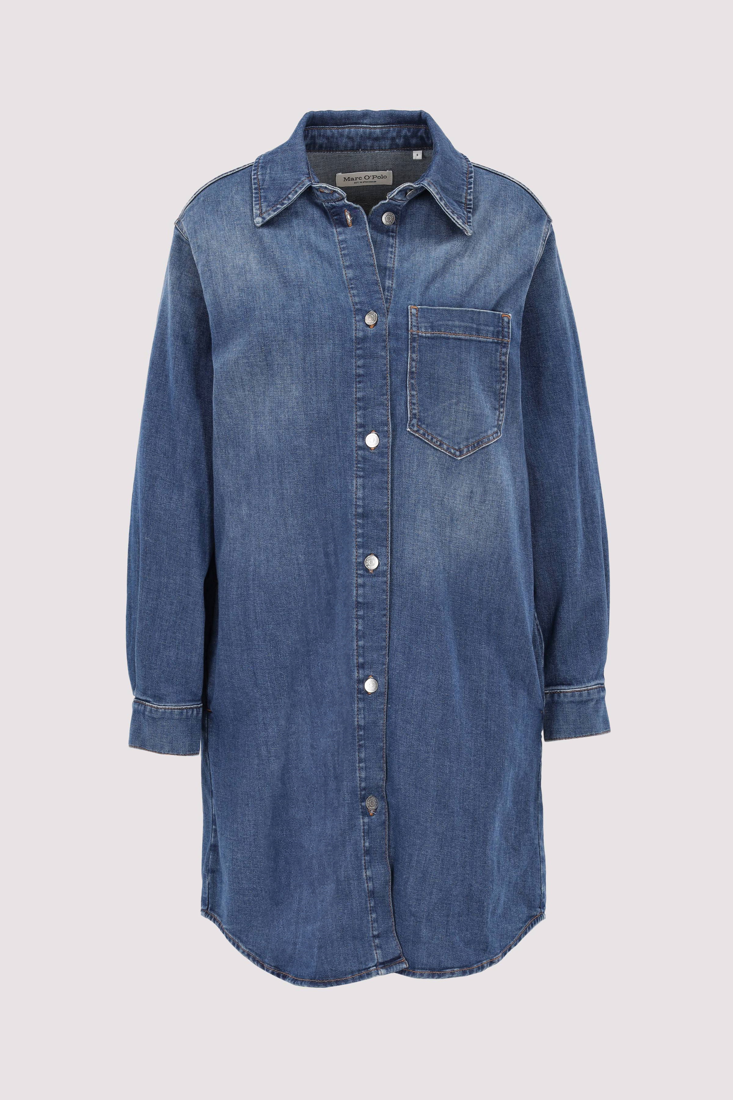 Denim dress, relaxed fit, ches