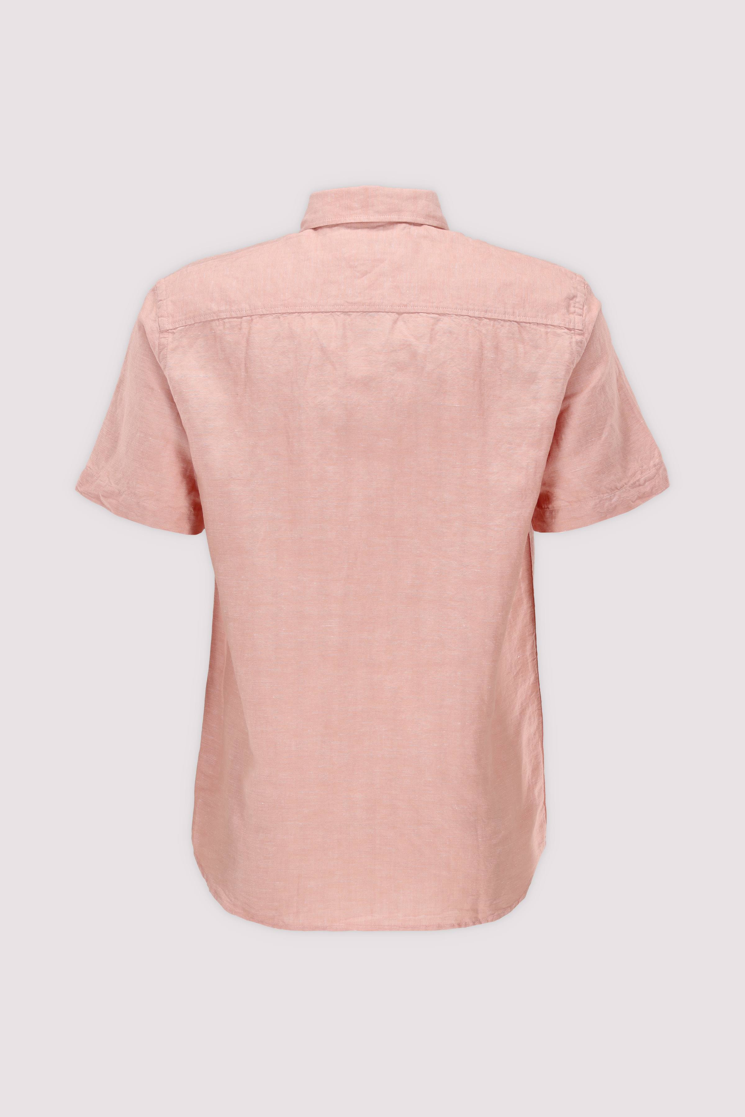 Selected Kurzarmhemd Rose Dawn Leinen