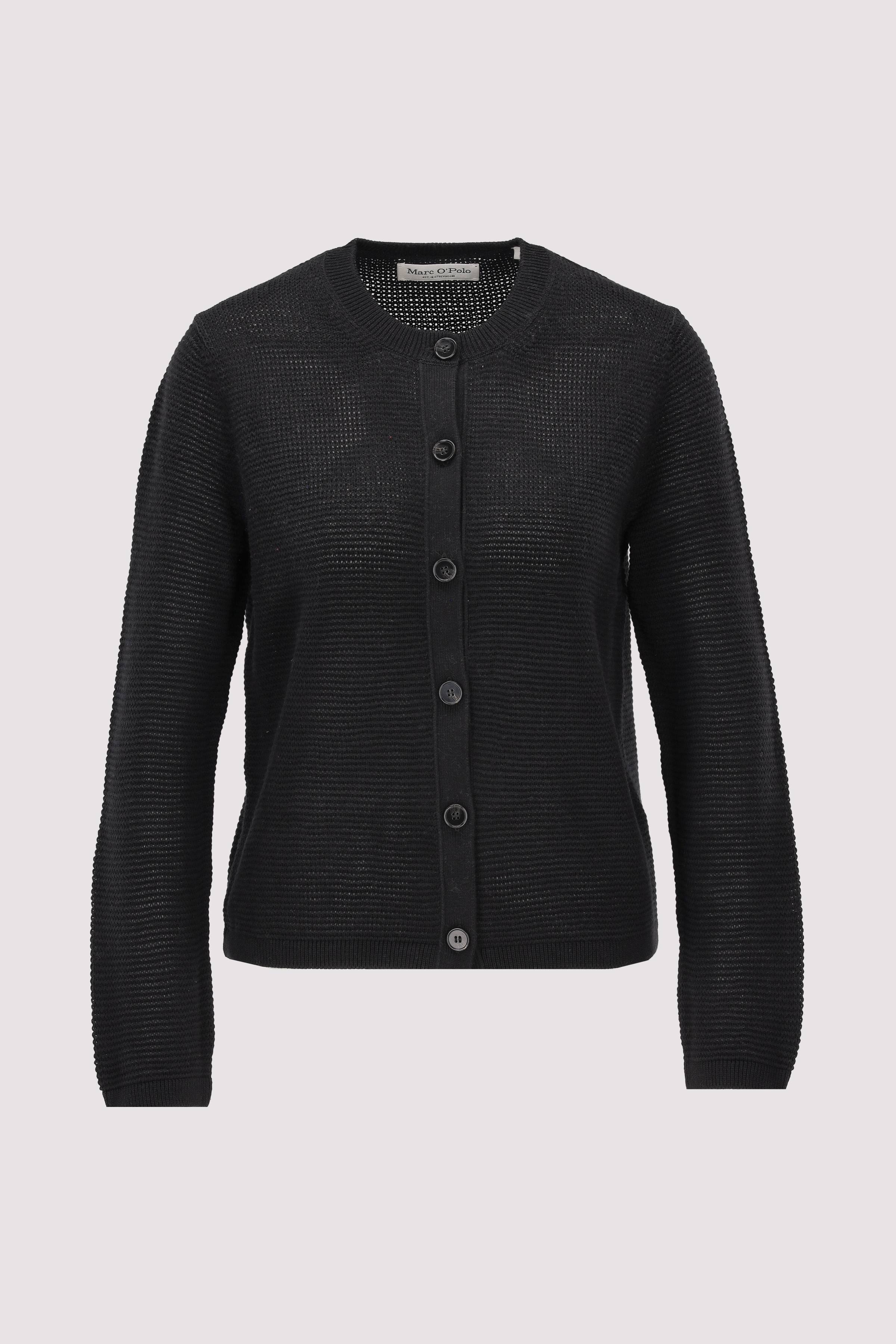 Cardigan, longsleeve, round ne