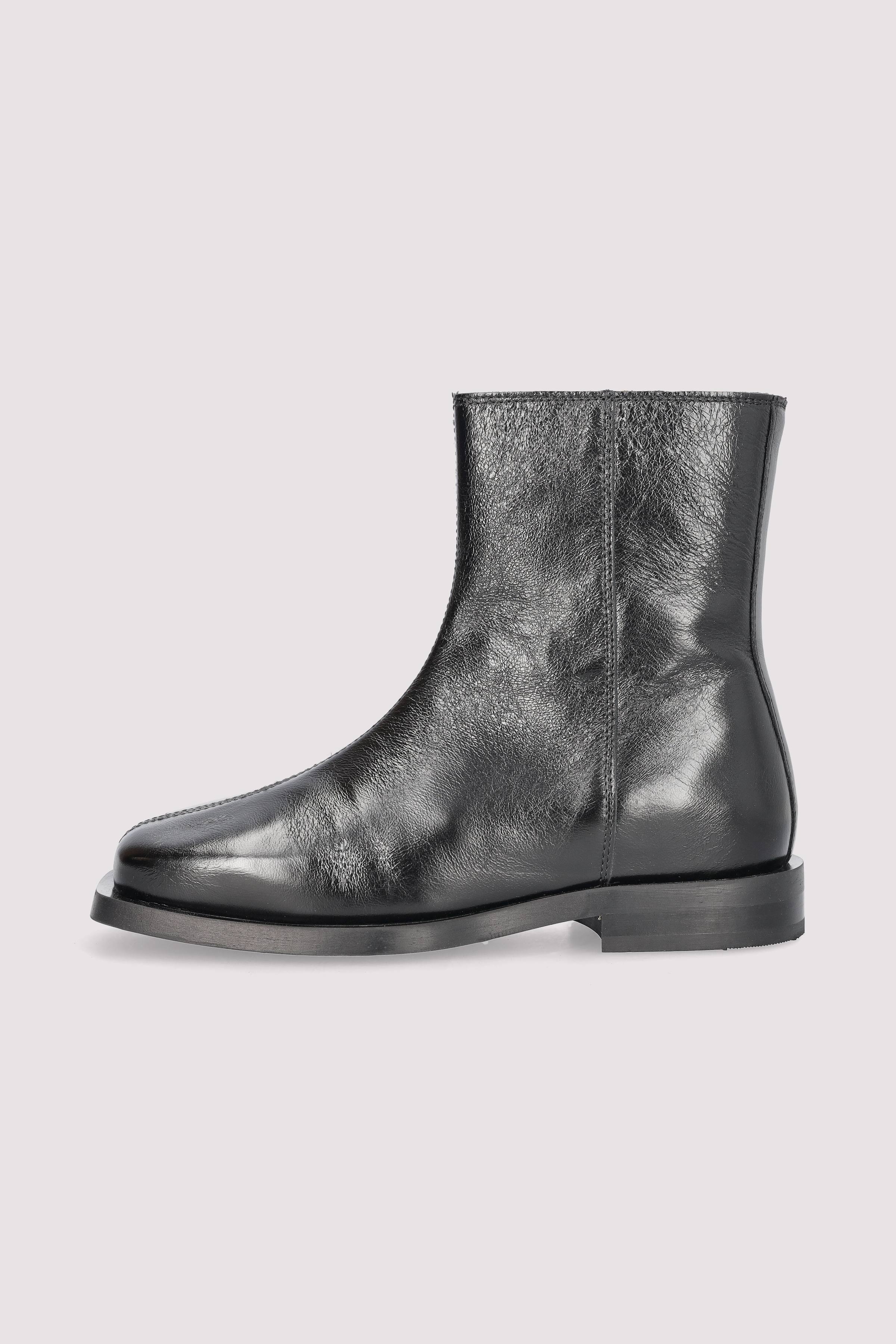 SLFHALEY LEATHER ZIPPER BOOT