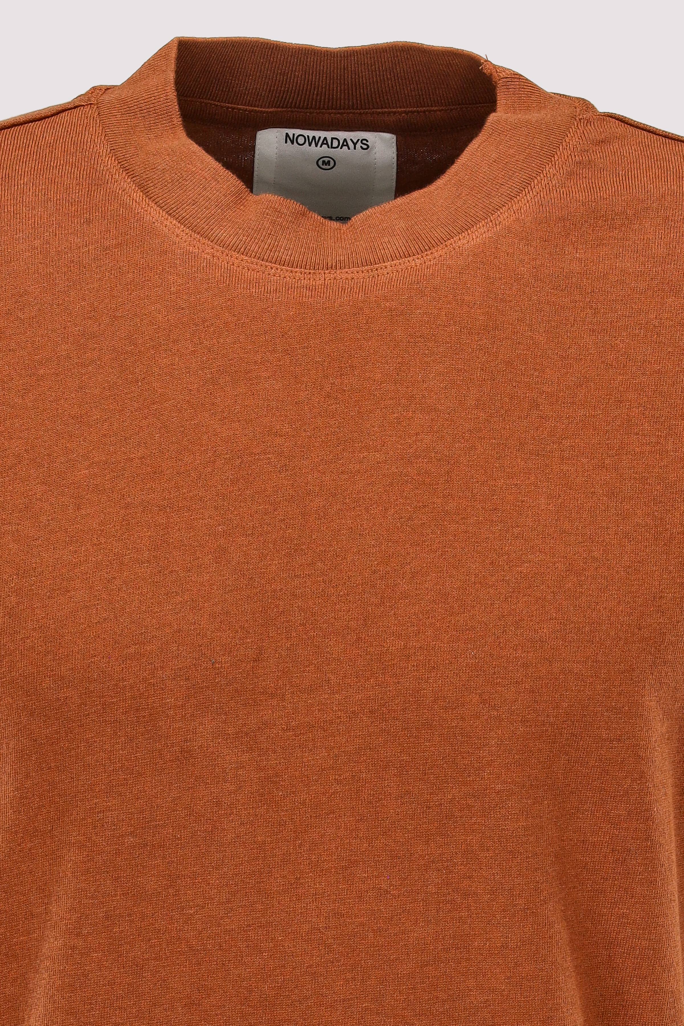 NOWADAYS - NOWADAYS Kurzarm-T-Shirt Caramel Café