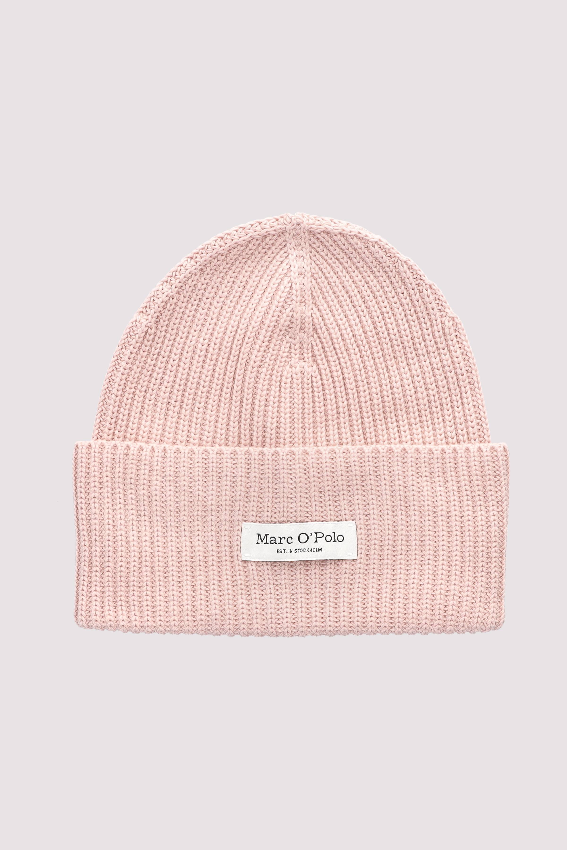 Beanie, knitted, with fold-up